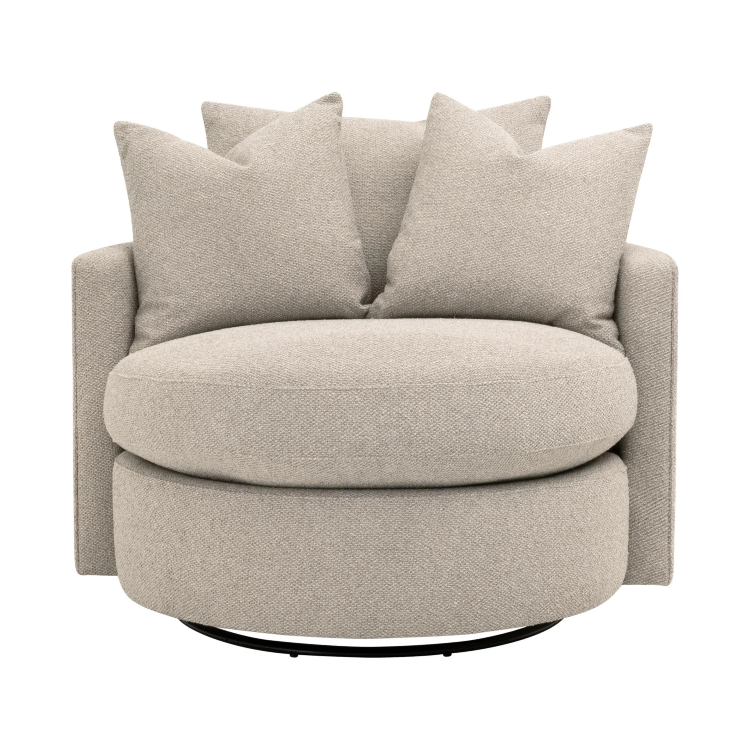 Essentials For Living Lourne Petite Swivel Sofa Chair ~ LiveSmart Gellar Jute