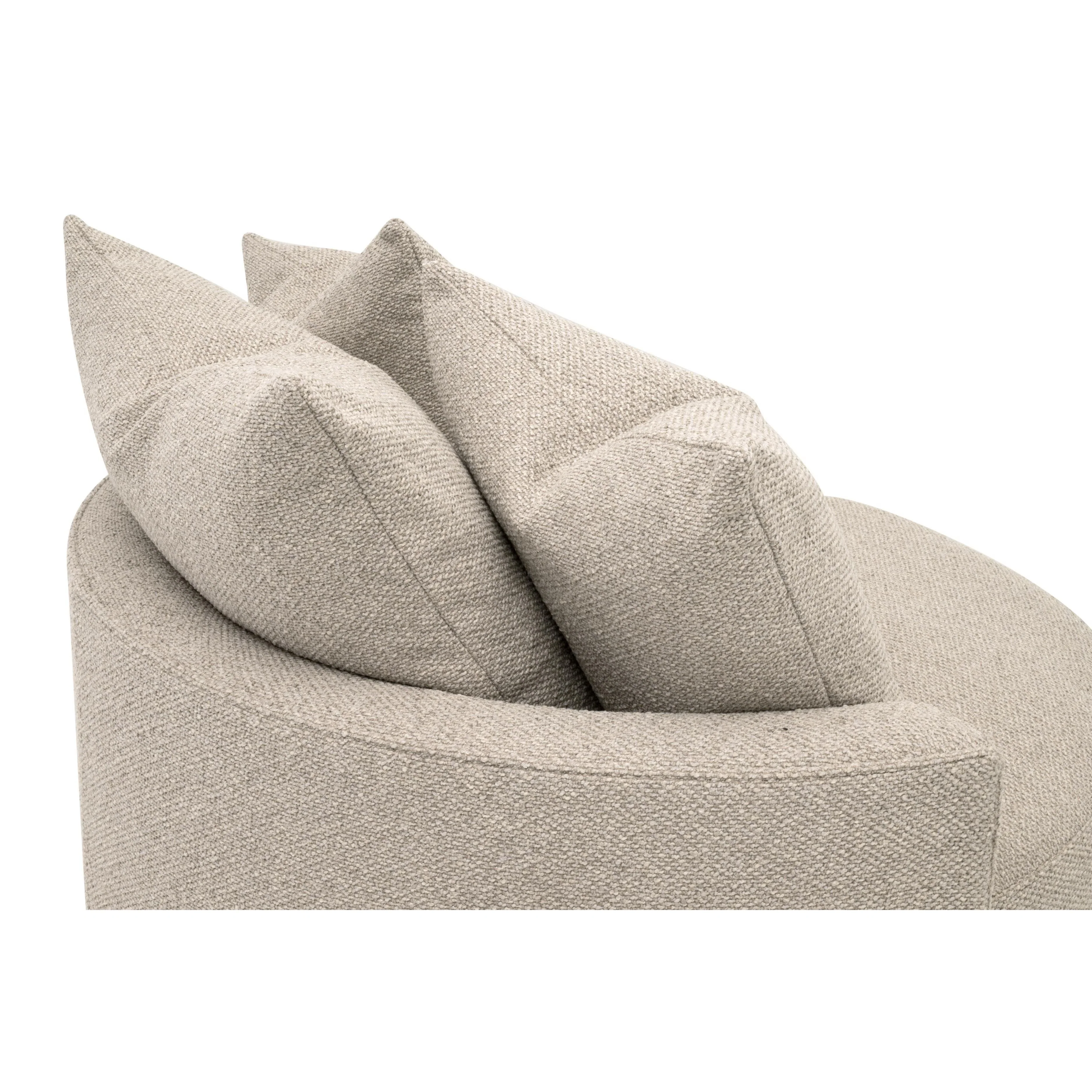 Essentials For Living Lourne Petite Swivel Sofa Chair ~ LiveSmart Gellar Jute - Image 8