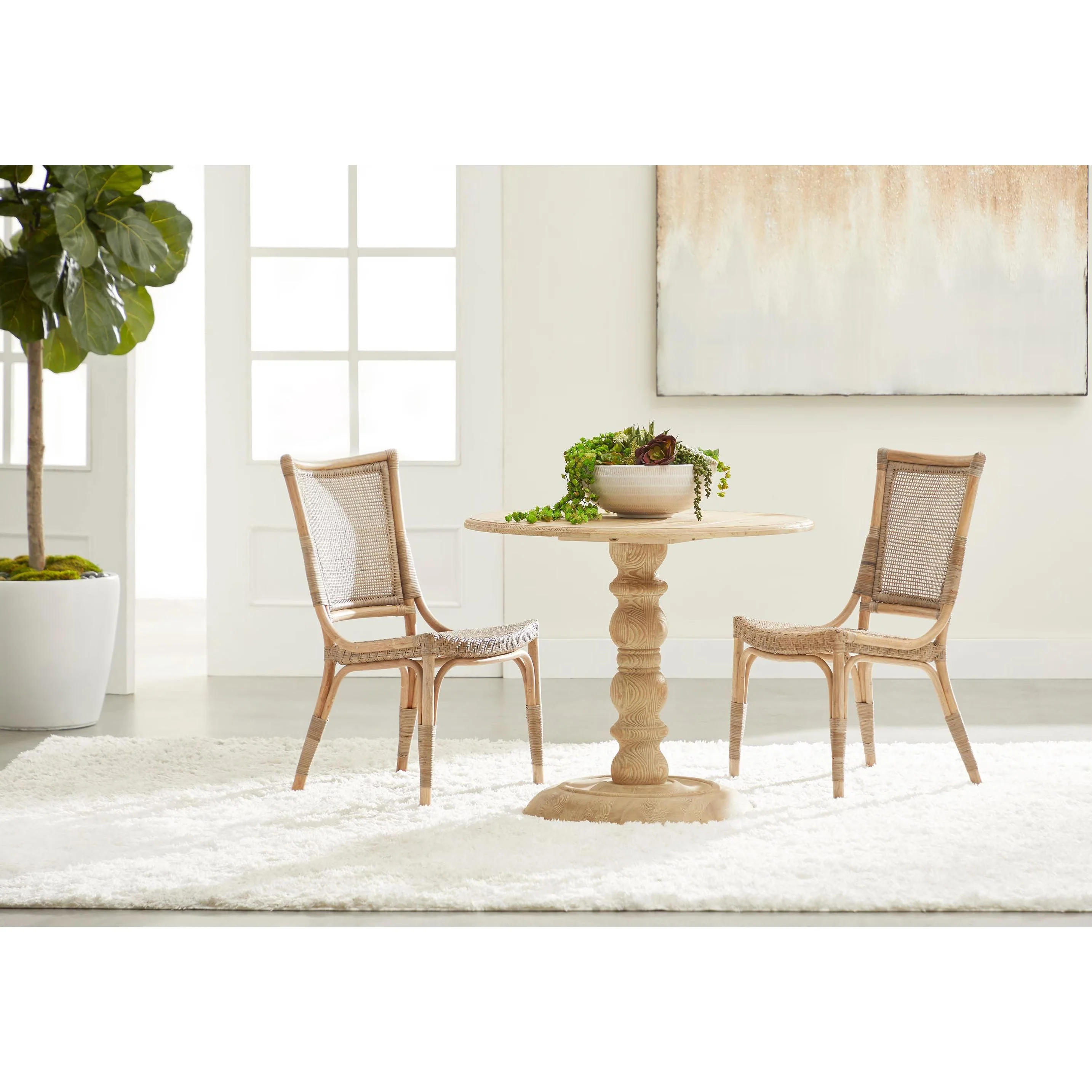 Essentials For Living Luna Dining Chair ~ Matte Gray, Matte Gray Binding (Set of 2)