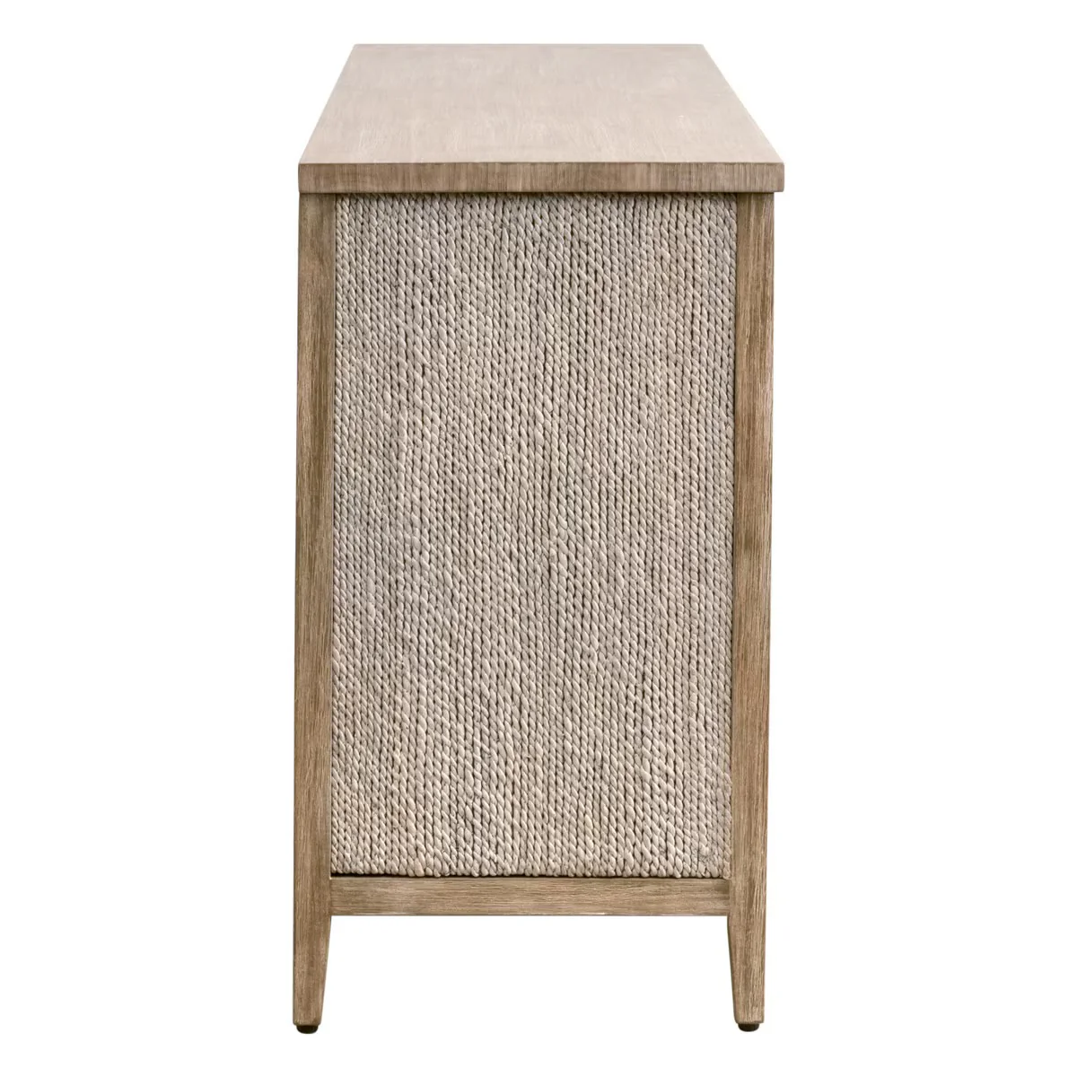 Essentials For Living Malay 6-Drawer Double Dresser~ White Wash Abaca Rope and Natural Gray Mahogany - Image 6