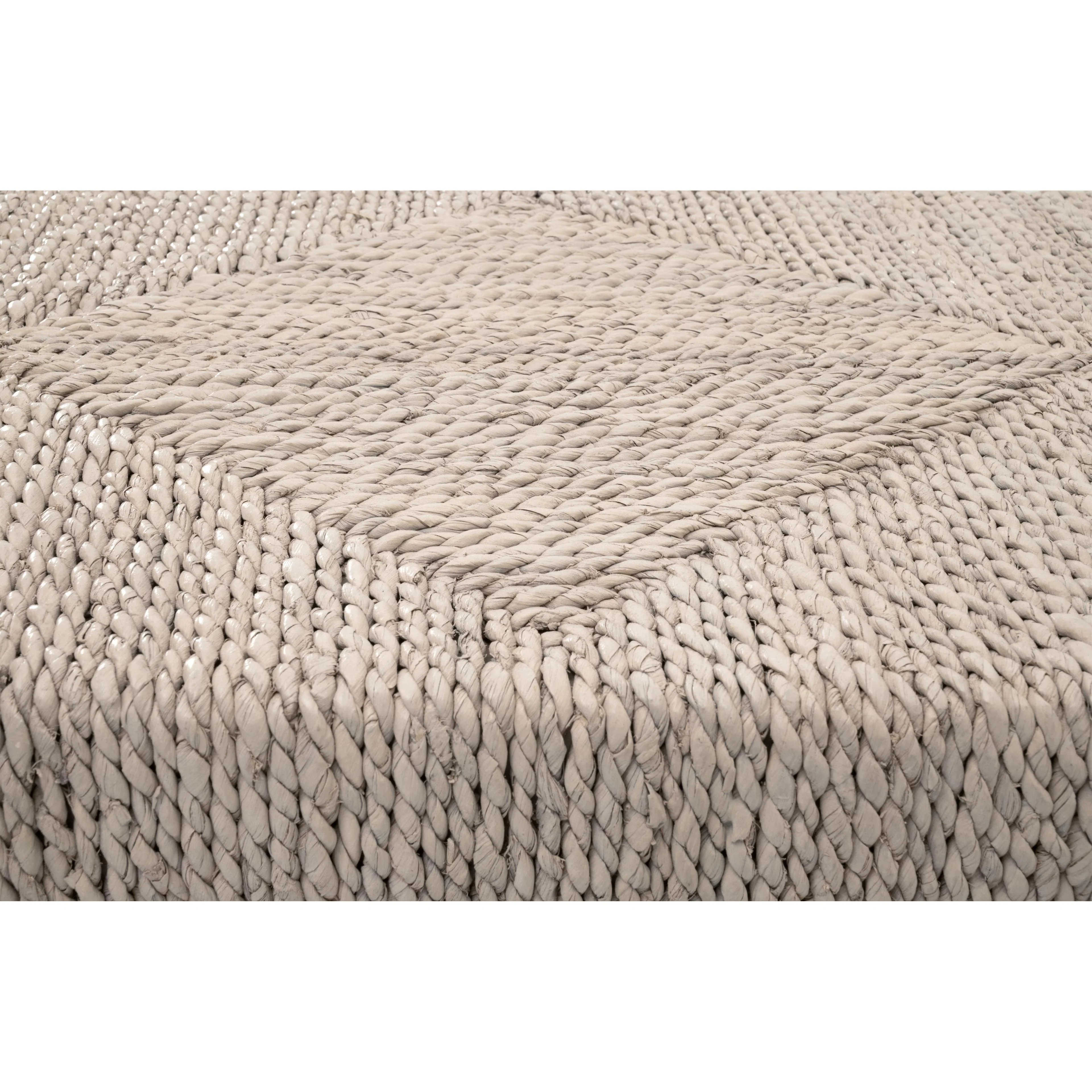 Essentials For Living Malay Bench ~ White Wash Abaca Rope, Natural Gray Mahogany - Image 6