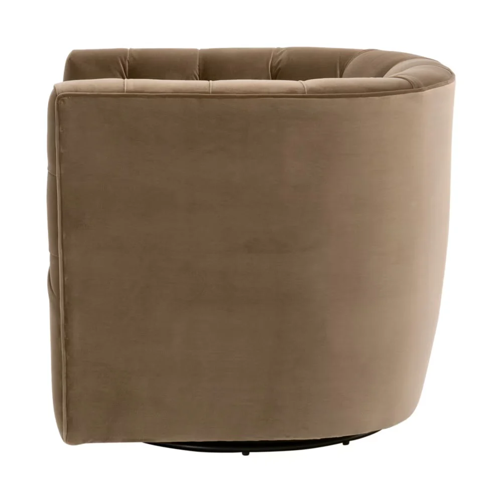 Essentials For Living Marcel Swivel Club Chair ~ Caramel Velvet - Image 3