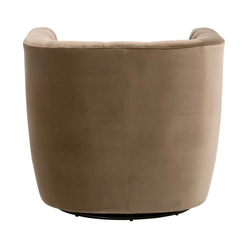 Essentials For Living Marcel Swivel Club Chair ~ Caramel Velvet - Image 5