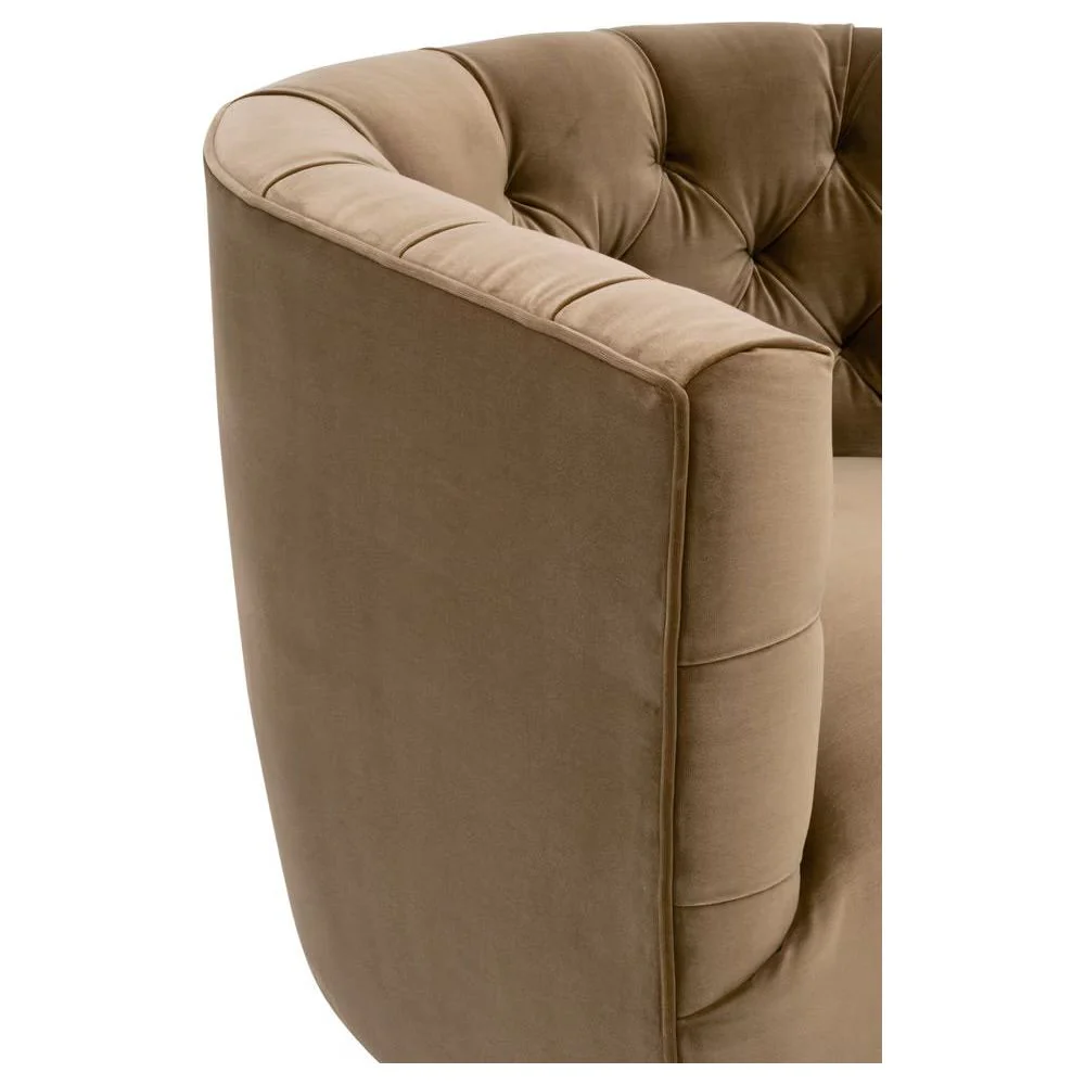 Essentials For Living Marcel Swivel Club Chair ~ Caramel Velvet - Image 6