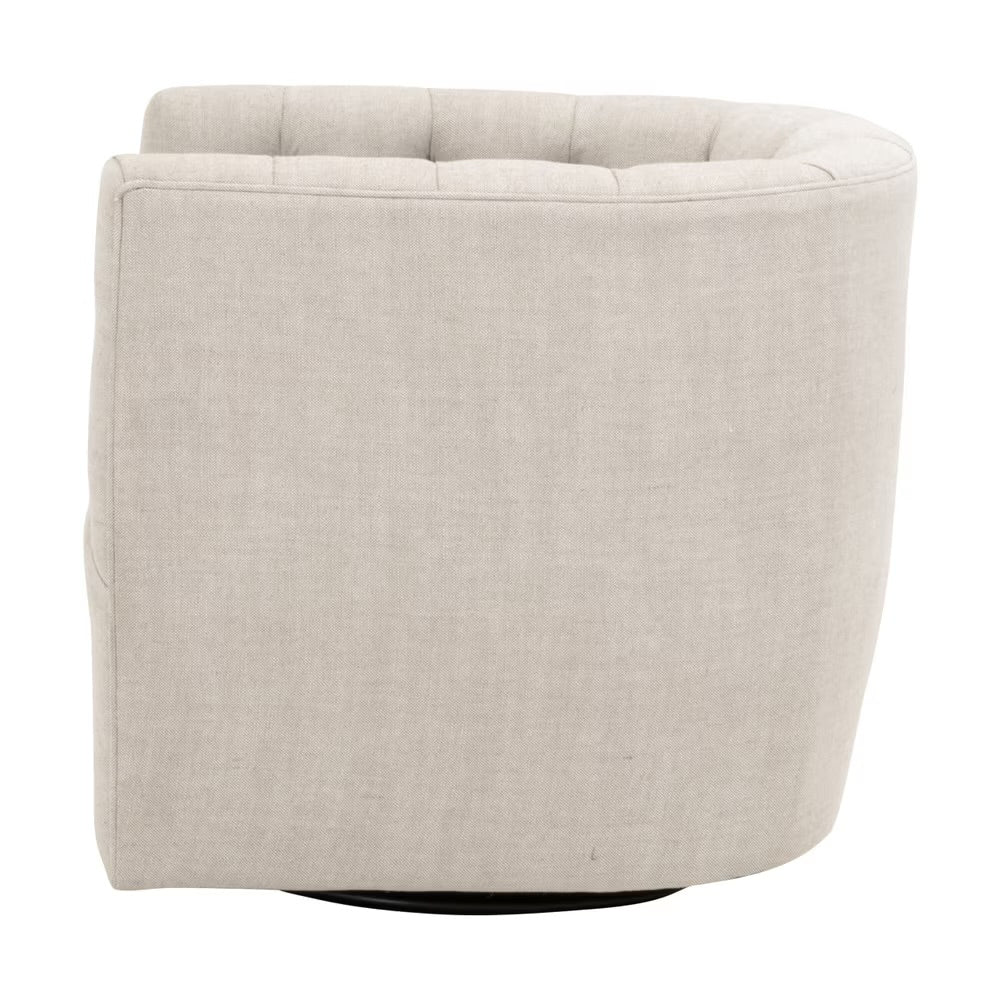 Essentials For Living Marcel Swivel Club Chair ~ Performance Bisque French Linen - Image 3