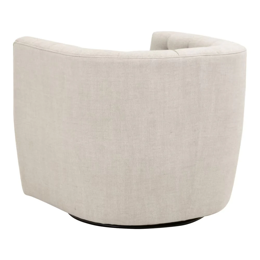 Essentials For Living Marcel Swivel Club Chair ~ Performance Bisque French Linen - Image 4