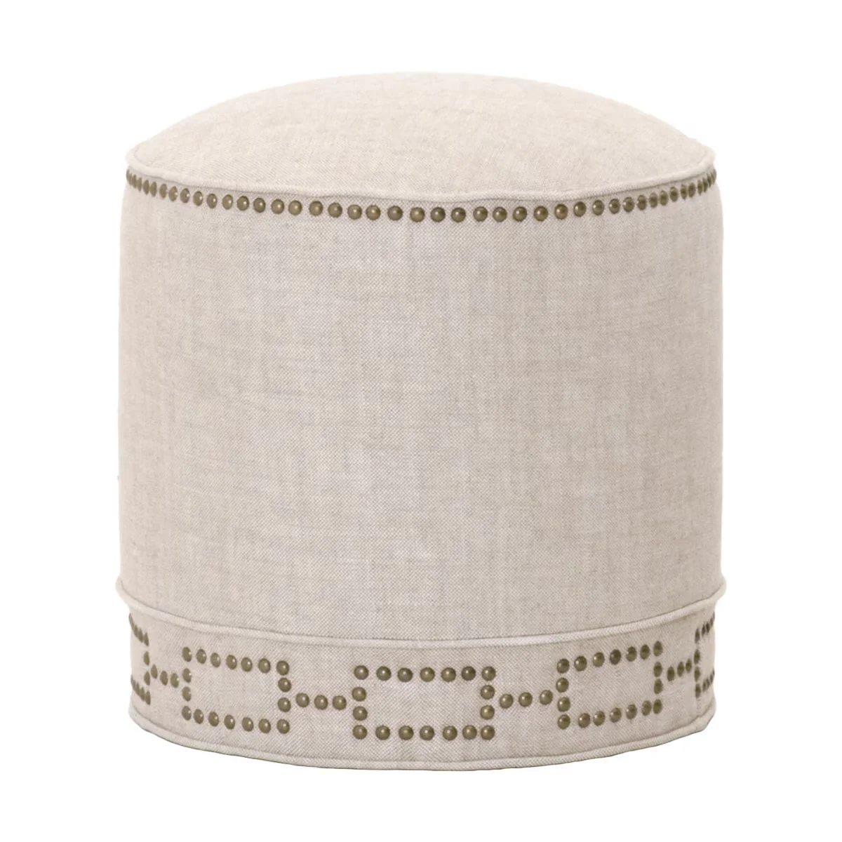 Essentials For Living Marlow Ottoman ~ Performance Bisque French Linen - Image 2