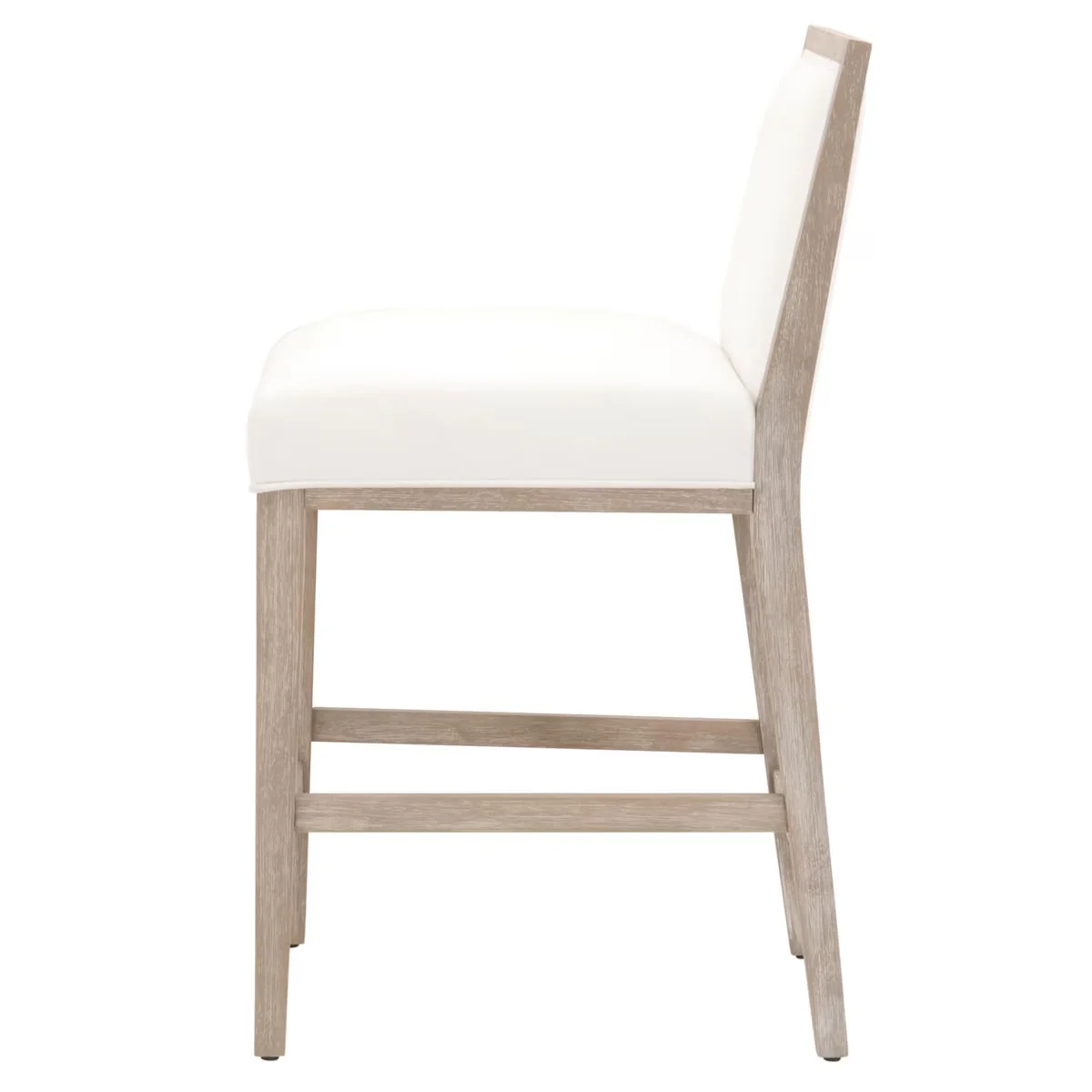 Essentials For Living Martin Counter Stool ~ LiveSmart Peyton-Pearl With Natural Gray Frame (SET of 2) - Image 3