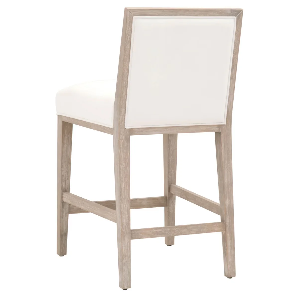 Essentials For Living Martin Counter Stool ~ LiveSmart Peyton-Pearl With Natural Gray Frame (SET of 2) - Image 4