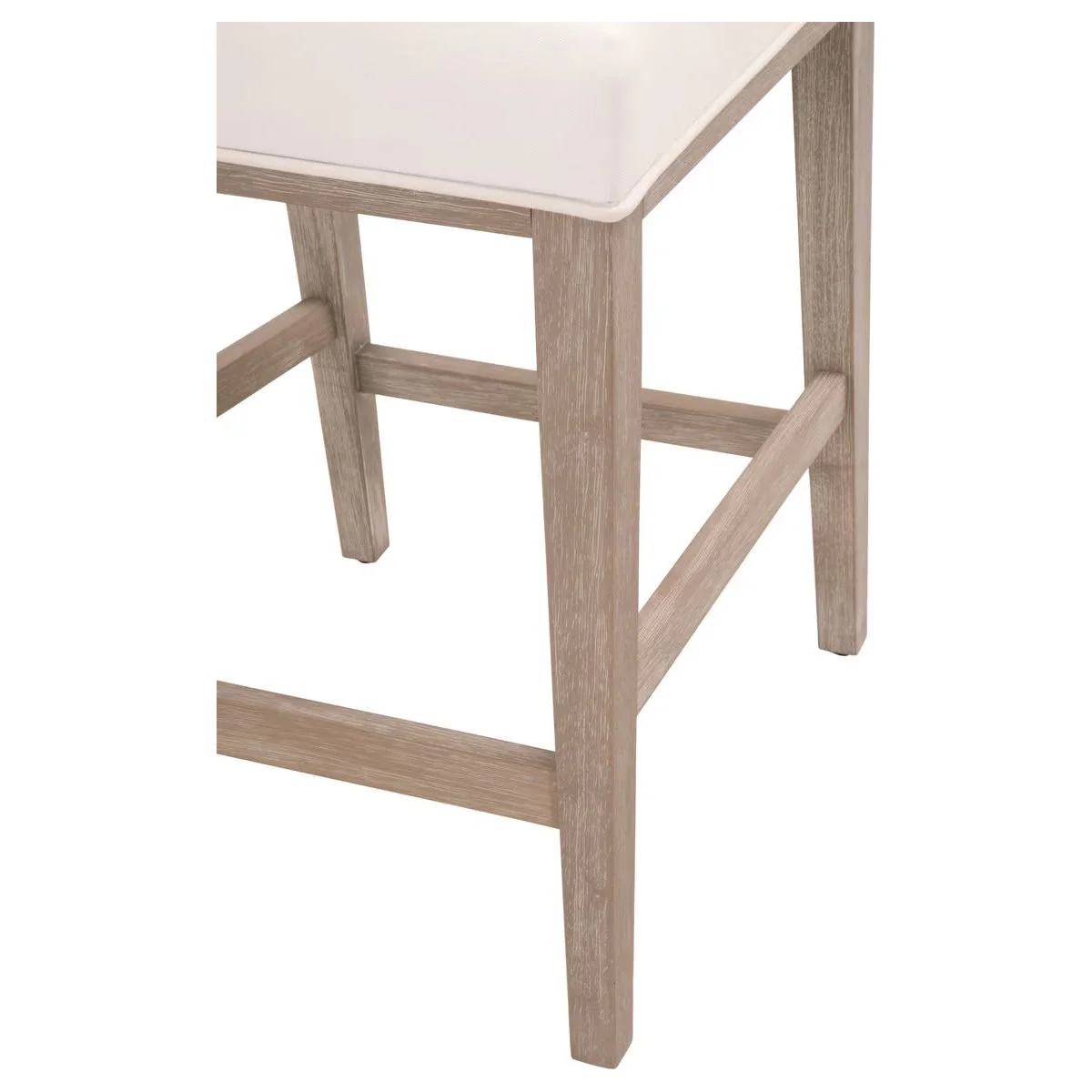 Essentials For Living Martin Counter Stool ~ LiveSmart Peyton-Pearl With Natural Gray Frame (SET of 2) - Image 6