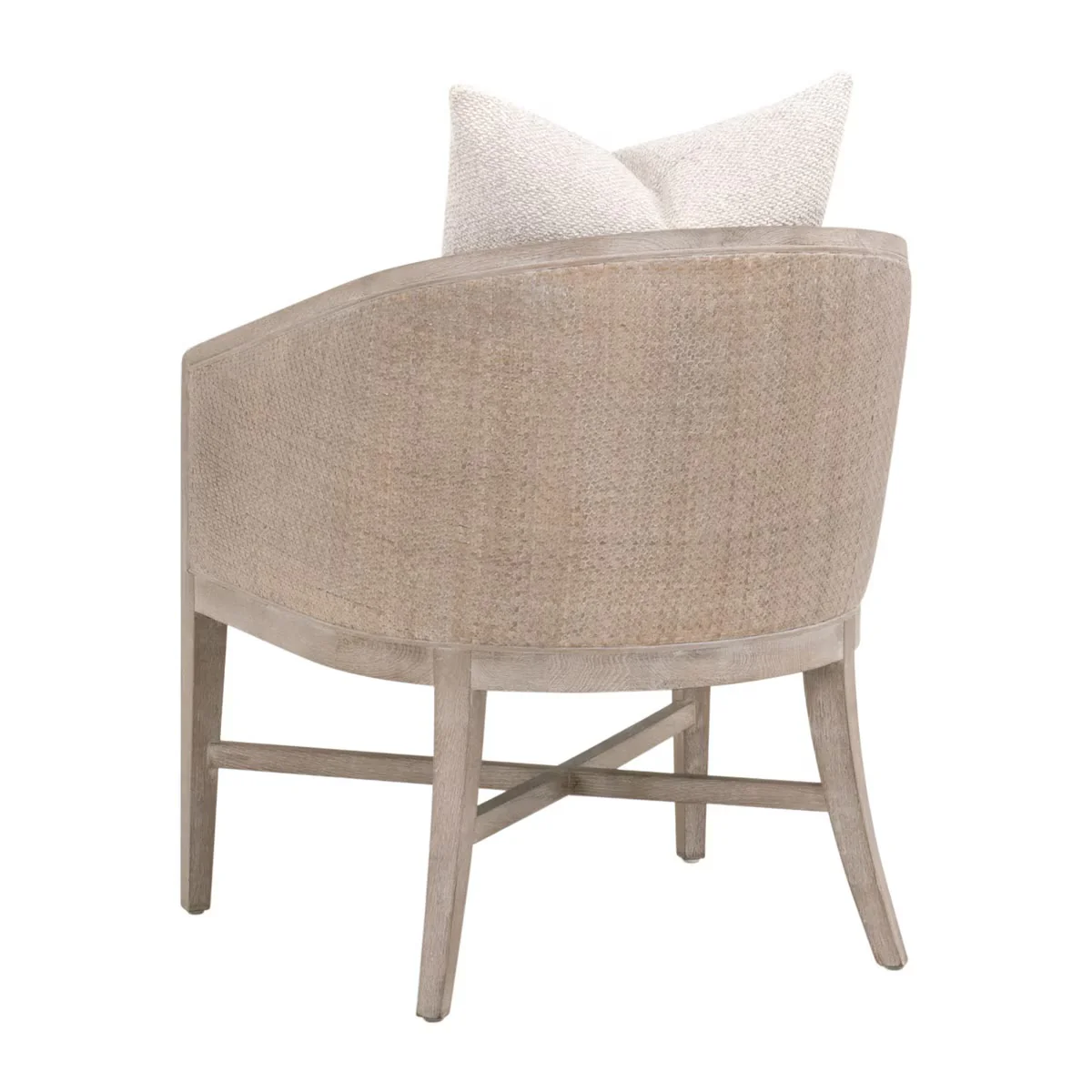 Essentials For Living McGuire Arm Dining Chair ~ LiveSmart Gellar-Linen With Natural Gray Oak & Cane Frame - Image 4