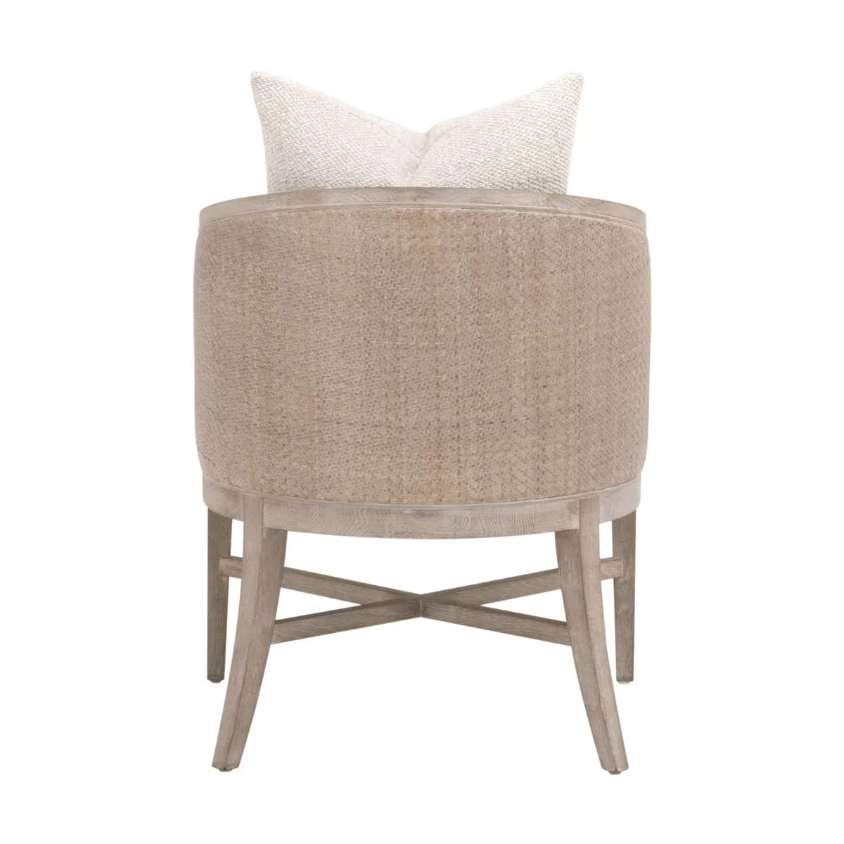 Essentials For Living McGuire Arm Dining Chair ~ LiveSmart Gellar-Linen With Natural Gray Oak & Cane Frame - Image 5