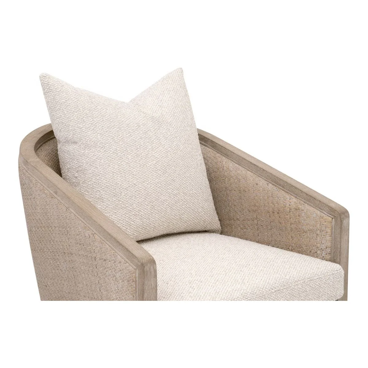 Essentials For Living McGuire Arm Dining Chair ~ LiveSmart Gellar-Linen With Natural Gray Oak & Cane Frame - Image 7