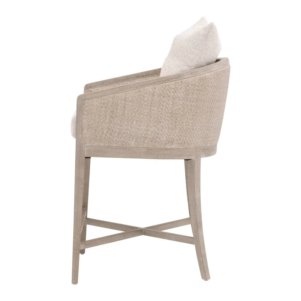 Essentials For Living McGuire Counter Stool ~ LiveSmart Gellar-Linen - Image 3
