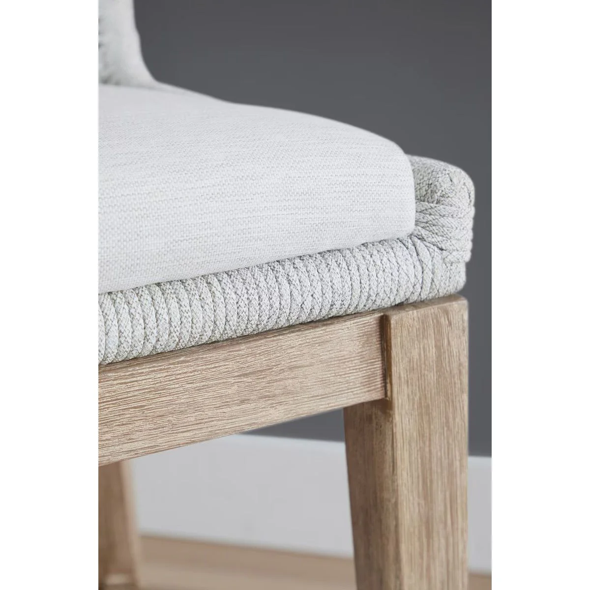 Essentials For Living Mesh Counter Stool ~ White Speckle Flat Rope, Performance White Speckle With Natural Gray Mahogany Frame - Image 10