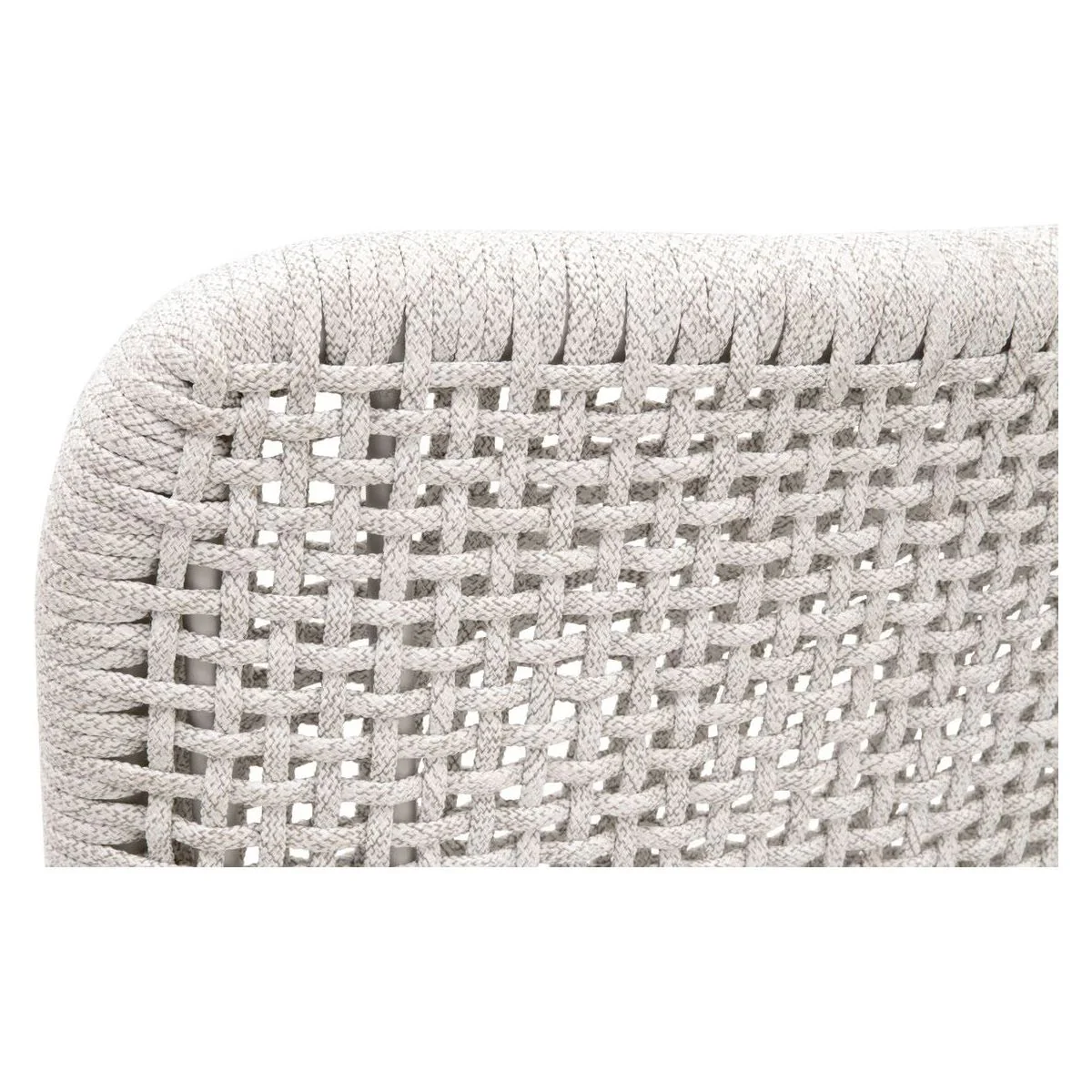 Essentials For Living Mesh Counter Stool ~ White Speckle Flat Rope, Performance White Speckle With Natural Gray Mahogany Frame - Image 8