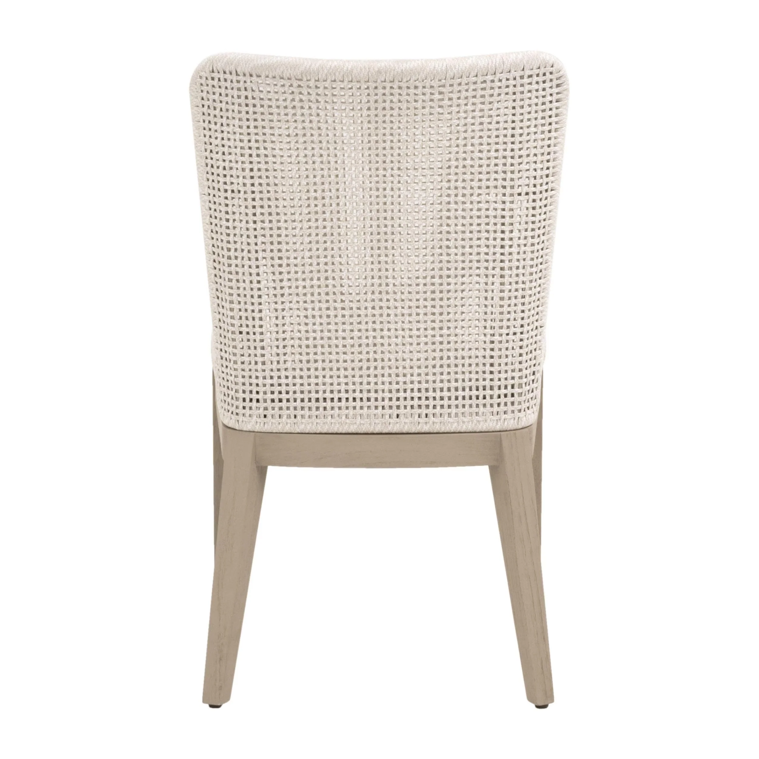 Essentials For Living Mesh Dining Chairs ~ Antique Lace Flat Rope, Performance Shell, Washed Ever Teak ~ Set Of Two - Image 5