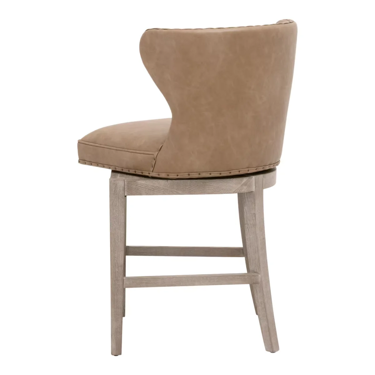Essentials For Living Milton Swivel Counter Stool ~ Ivanhoe Toast With Natural Gray Ash Frame - Image 6