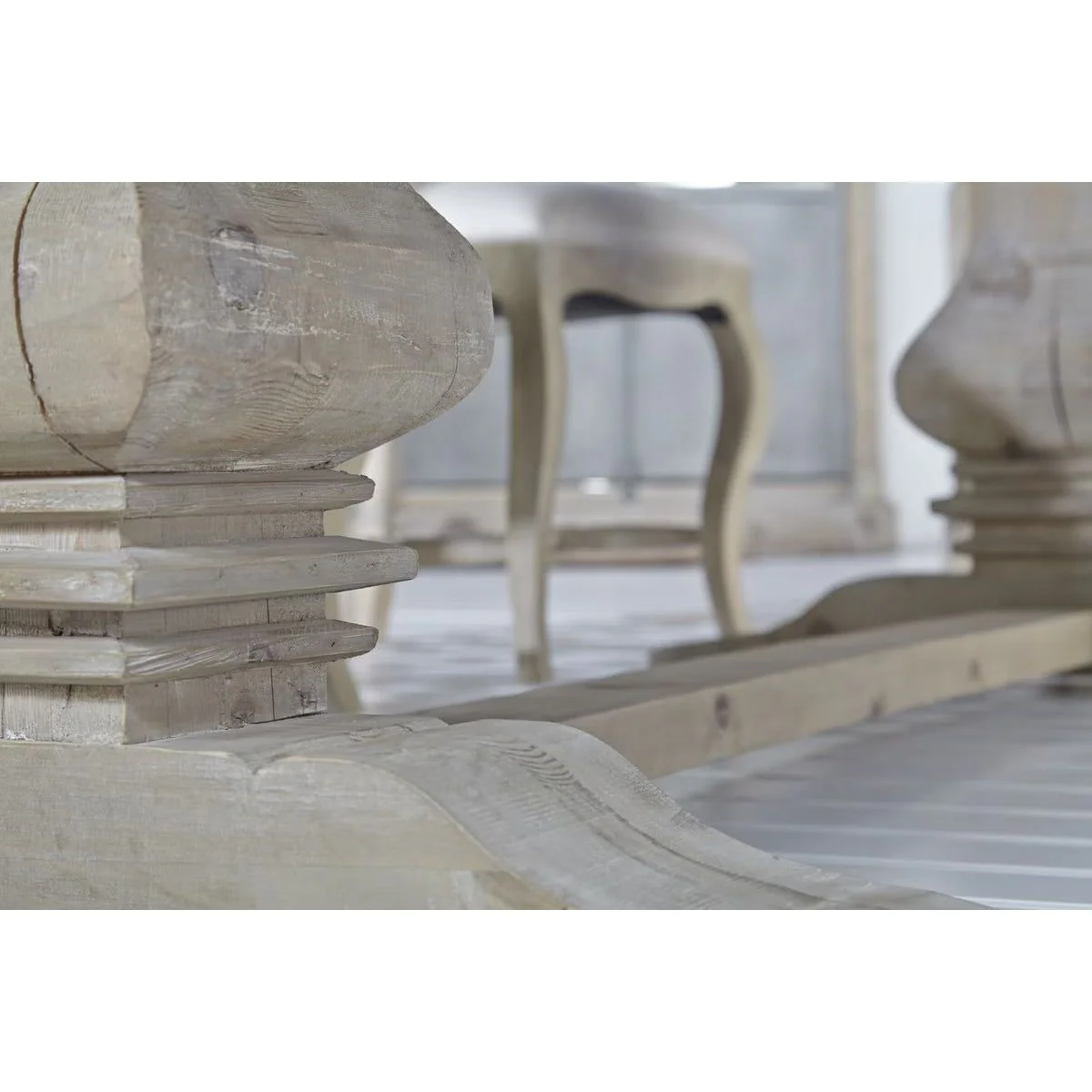 Essentials For Living Monastery Extension Dining Table ~ Smoke Gray Pine - Image 7