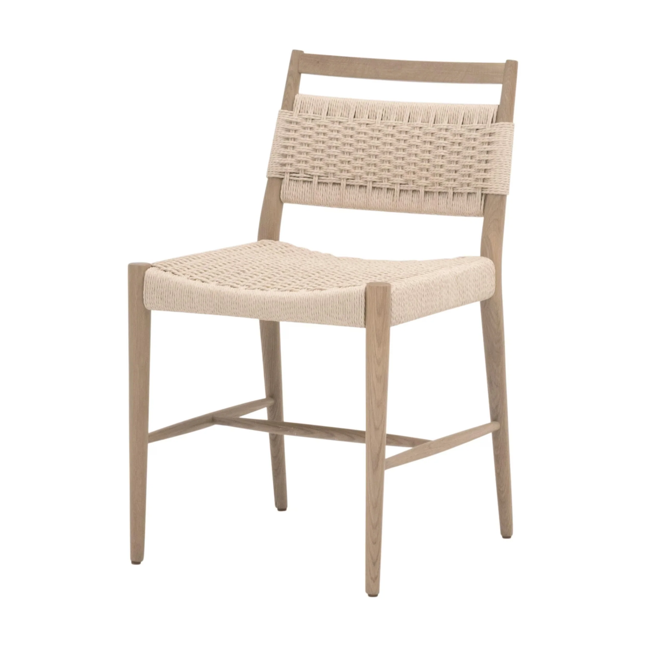 Essentials For Living Myles Dining Chairs ~ Blonde Paper Cord, Natural Oak ~ Set Of Two - Image 2
