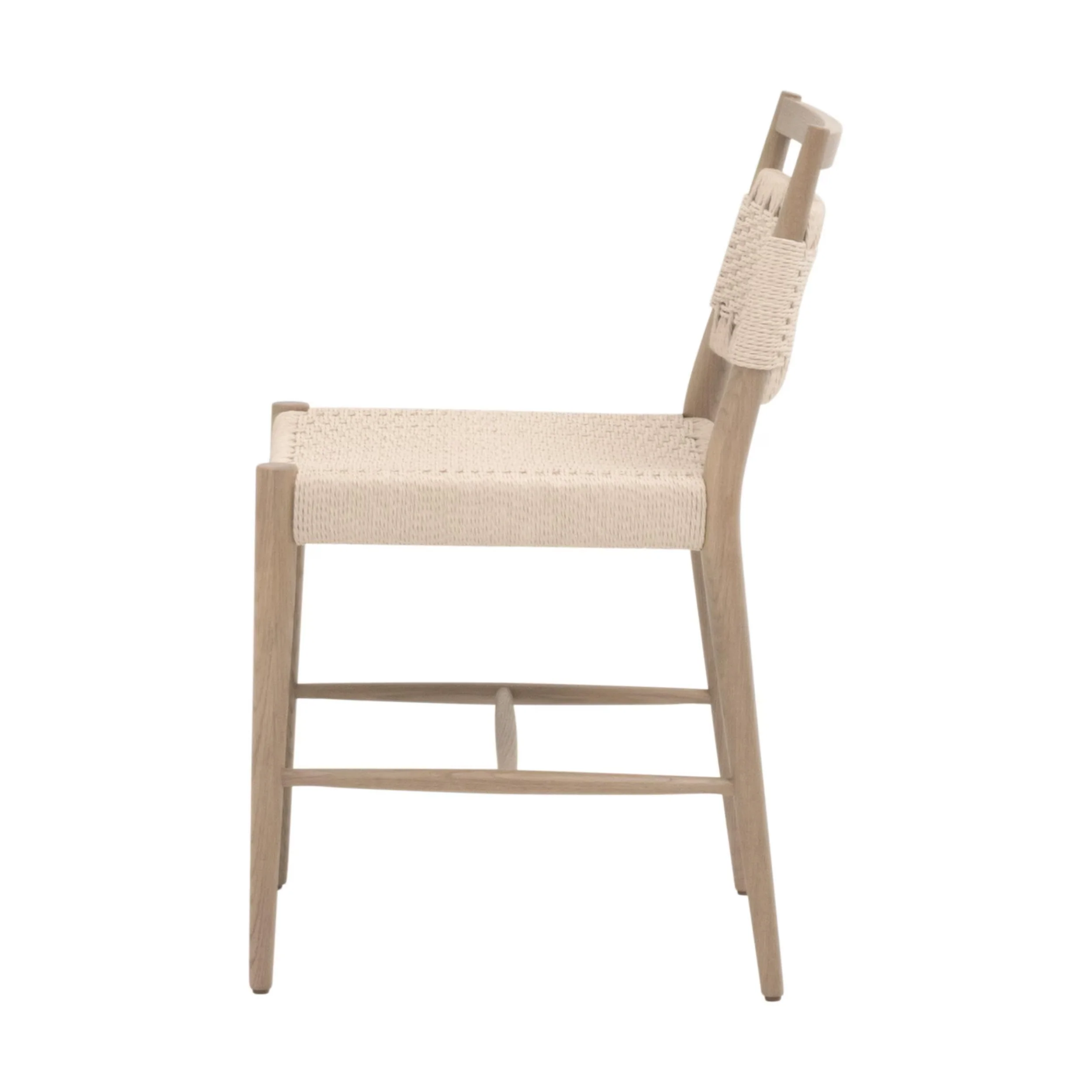 Essentials For Living Myles Dining Chairs ~ Blonde Paper Cord, Natural Oak ~ Set Of Two - Image 3
