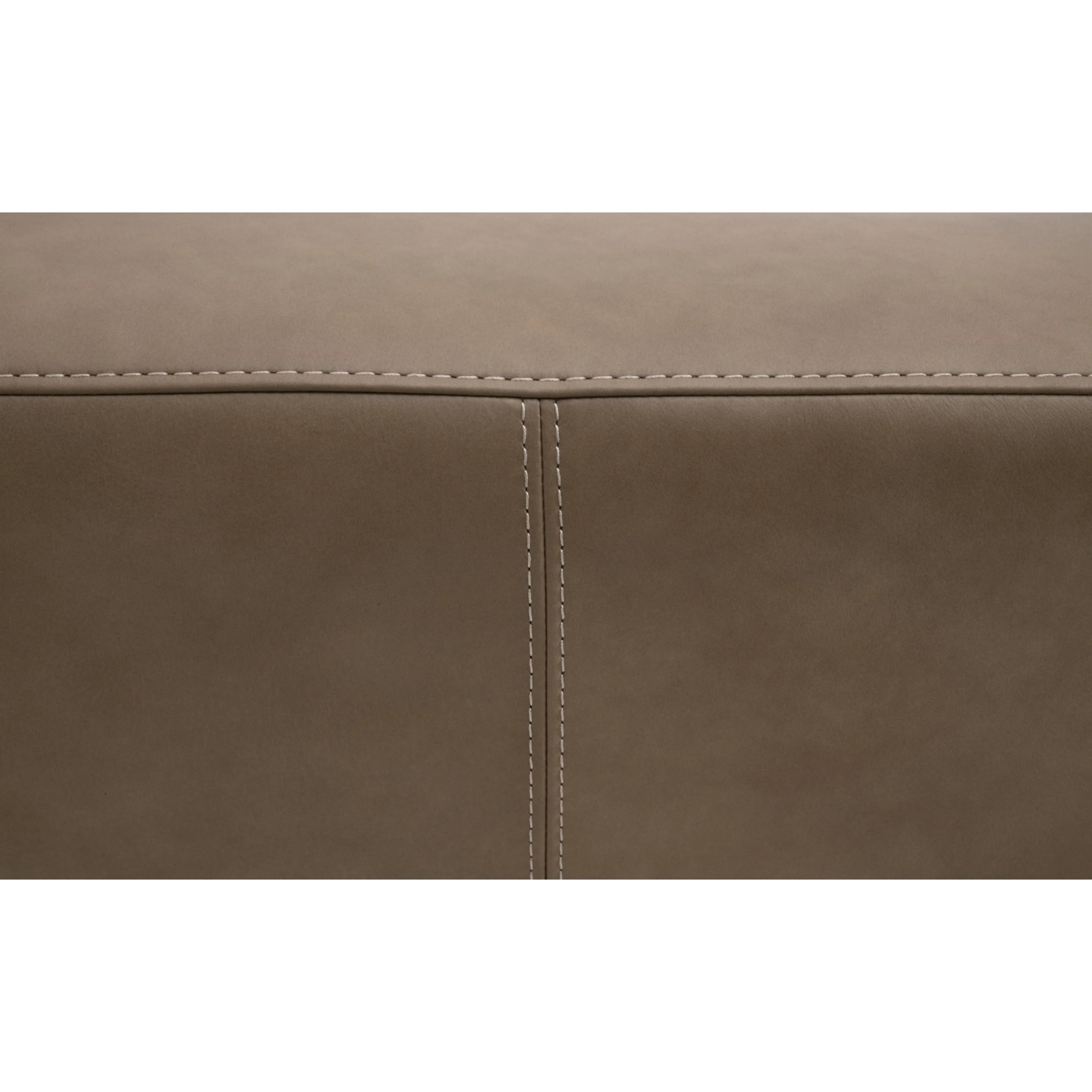Essentials For Living Neiman 95” Taper Arm Sofa ~ Fawn Top Grain Leather, Natural Gray Oak - Image 7