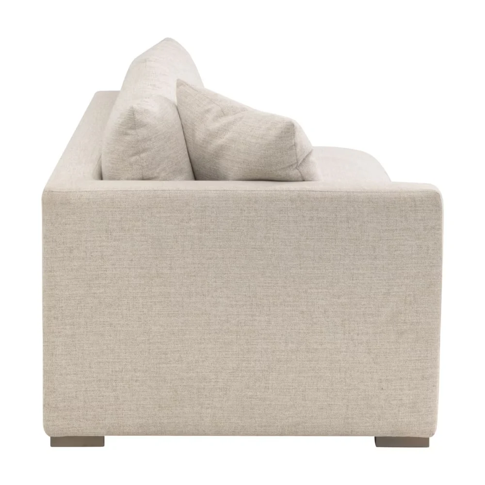 Essentials For Living Newport Outdoor Modular 2- Seat Left Track Arm Sofa ~ LiveSmart Shapiro-Sand With Desert Accoya Legs - Image 3