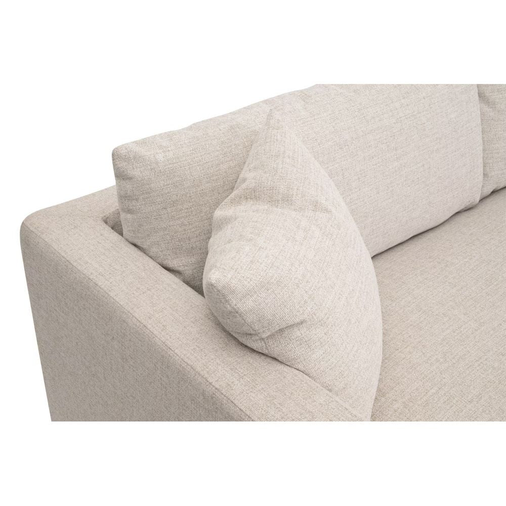 Essentials For Living Newport Outdoor Modular 2- Seat Left Track Arm Sofa ~ LiveSmart Shapiro-Sand With Desert Accoya Legs - Image 8