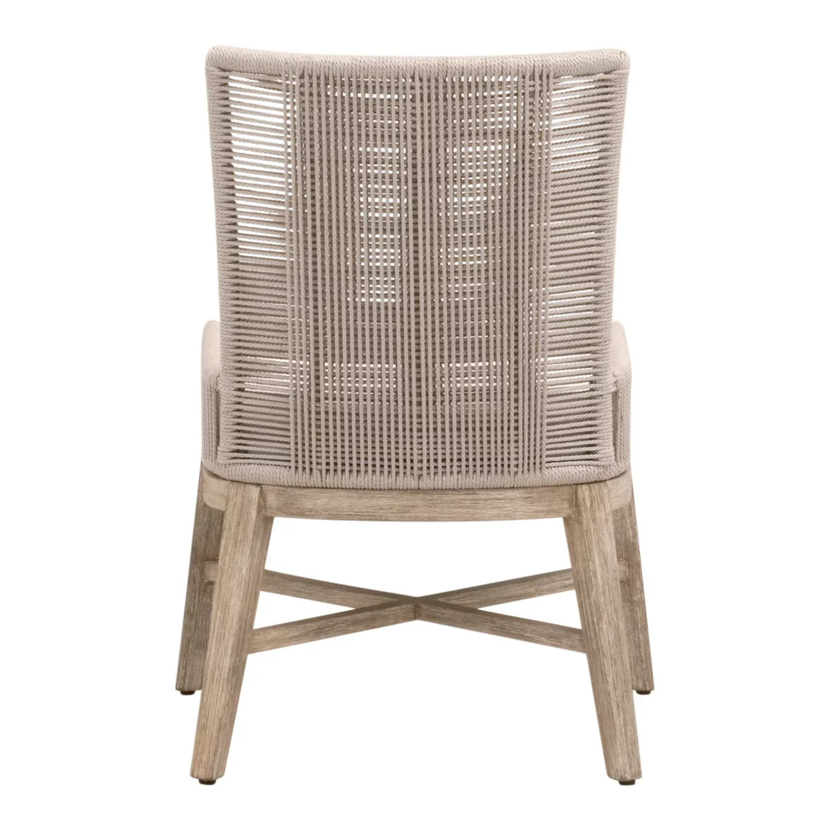 Essentials For Living Overlay Dining Chair ~ Oyster Twist Rope, LiveSmart Peyton-Pearl With Natural Gray Mahogany Frame (SET of 2) - Image 5