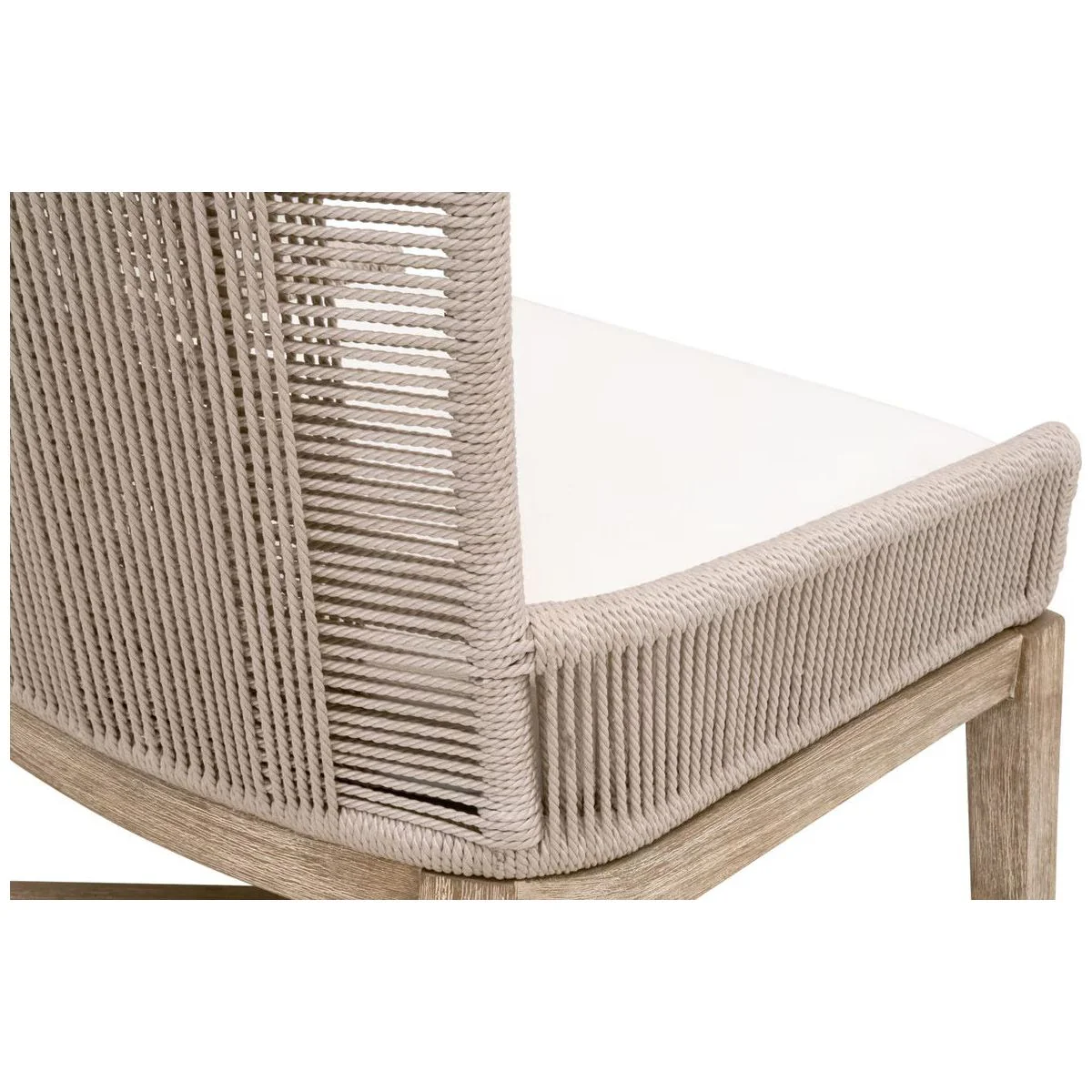 Essentials For Living Overlay Dining Chair ~ Oyster Twist Rope, LiveSmart Peyton-Pearl With Natural Gray Mahogany Frame (SET of 2) - Image 6