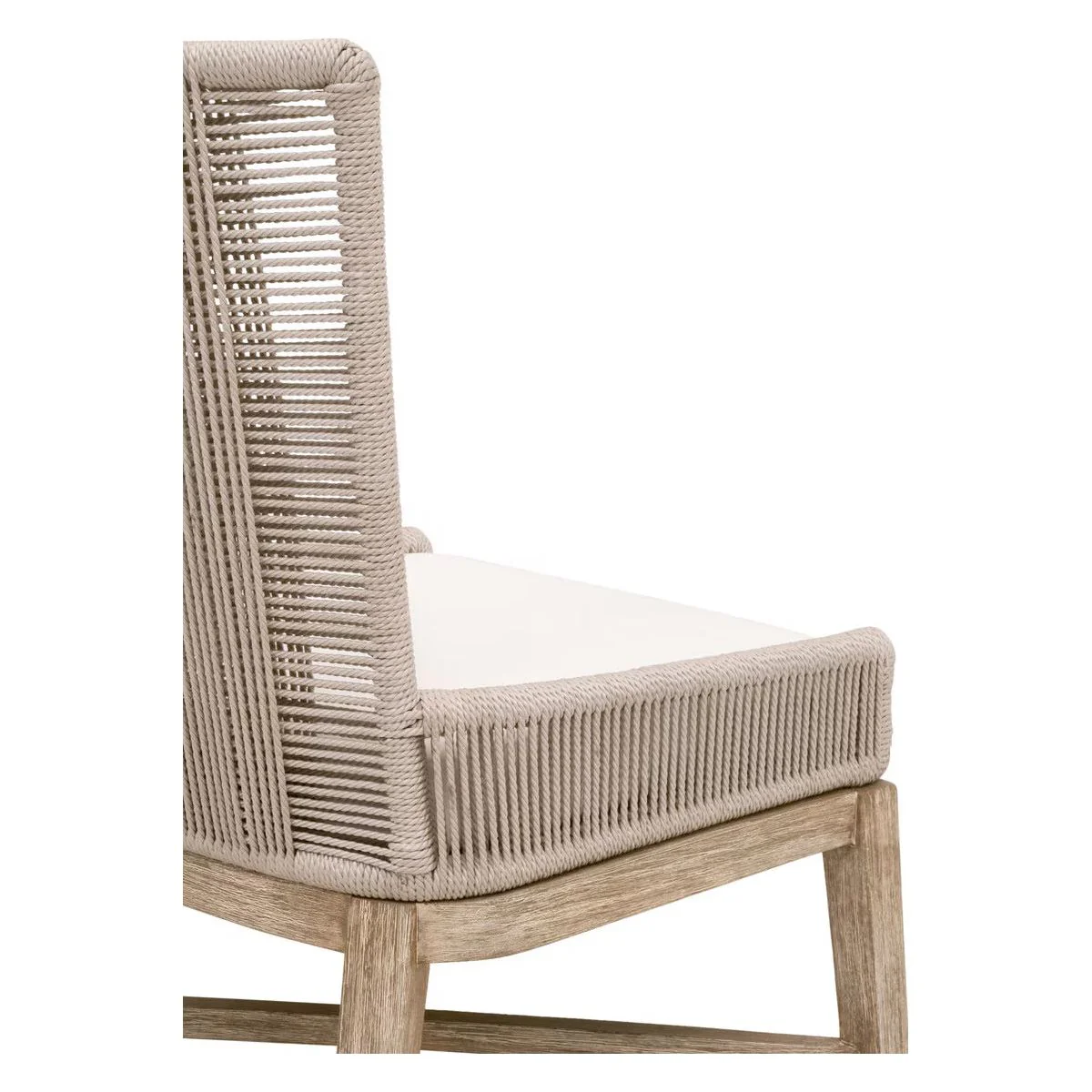 Essentials For Living Overlay Dining Chair ~ Oyster Twist Rope, LiveSmart Peyton-Pearl With Natural Gray Mahogany Frame (SET of 2) - Image 7