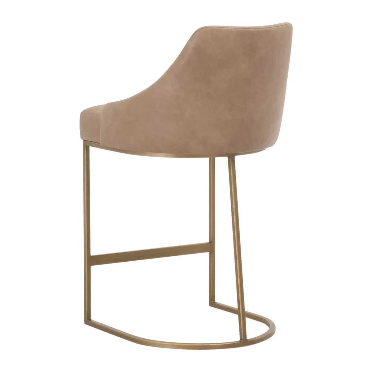 Essentials For Living Parissa Counter Stool ~ Ivanhoe Toast With Brushed Gold Frame (SET of 2) - Image 4