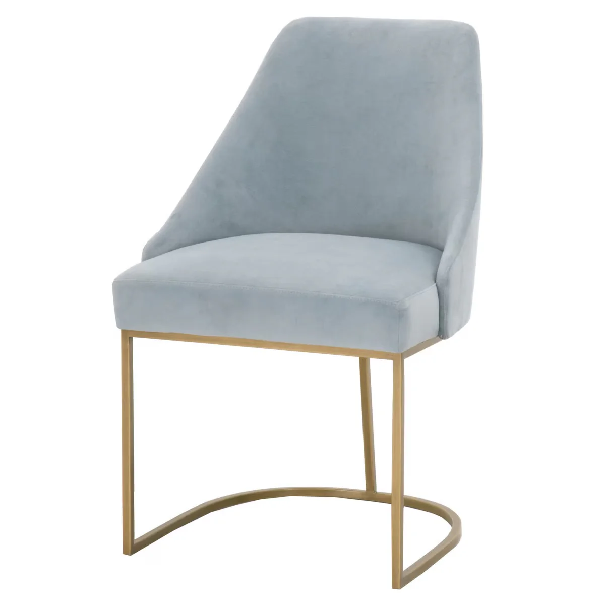 Essentials For Living Parissa Dining Chair ~ Coastal Velvet With Brushed Gold Frame (SET of 2) - Image 2