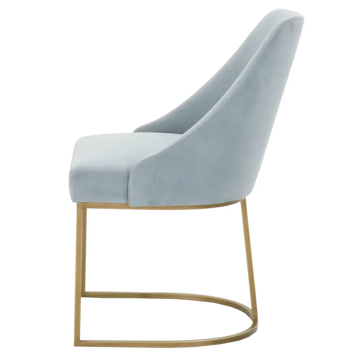 Essentials For Living Parissa Dining Chair ~ Coastal Velvet With Brushed Gold Frame (SET of 2) - Image 3