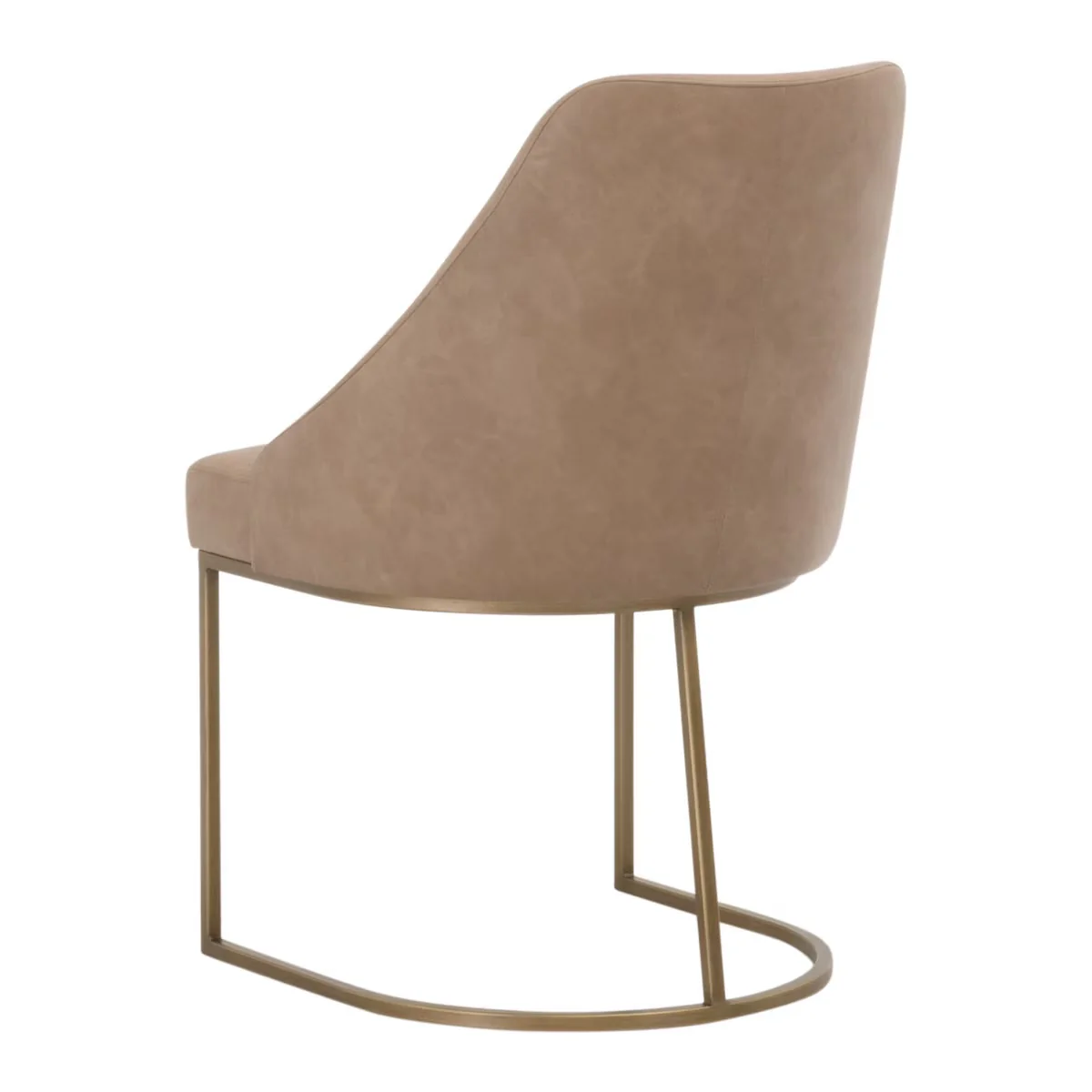 Essentials For Living Parissa Dining Chair ~ Ivanhoe Toast With Brushed Gold Frame (SET of 2) - Image 4