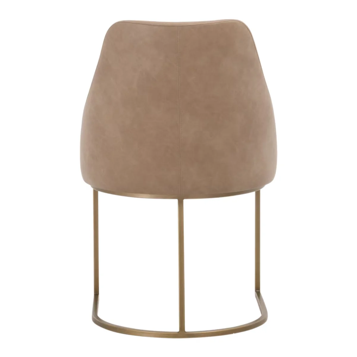 Essentials For Living Parissa Dining Chair ~ Ivanhoe Toast With Brushed Gold Frame (SET of 2) - Image 5