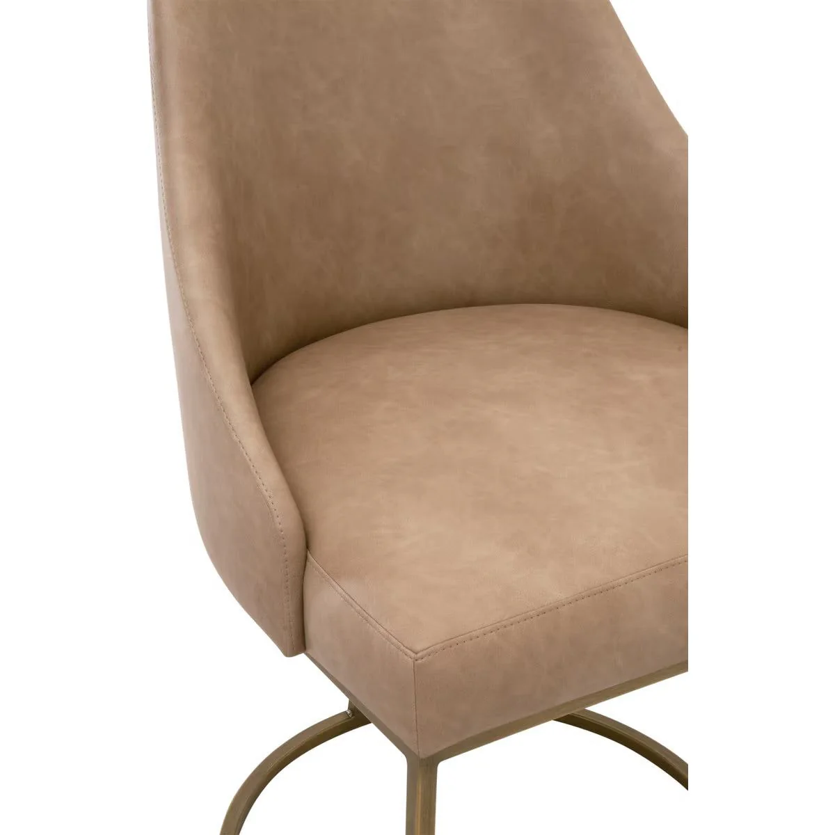 Essentials For Living Parissa Dining Chair ~ Ivanhoe Toast With Brushed Gold Frame (SET of 2) - Image 8