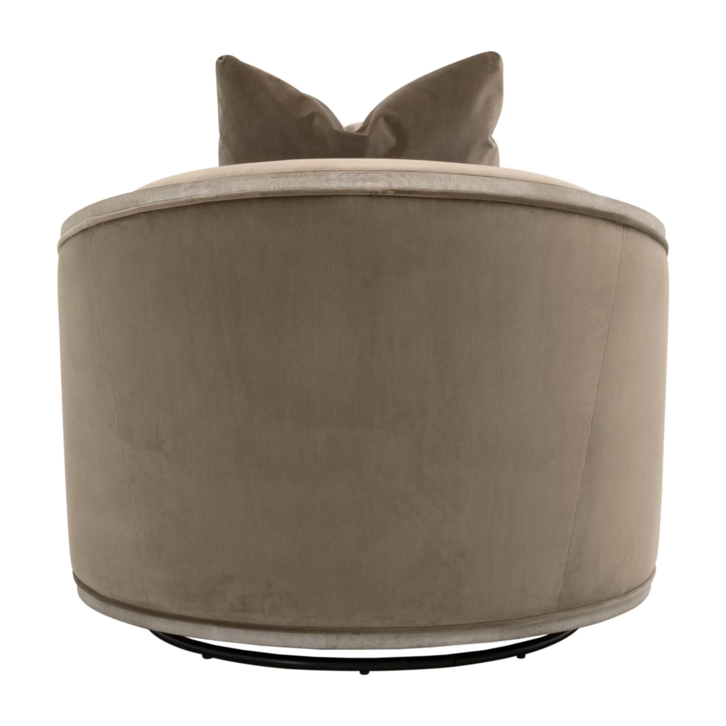 Essentials For Living Paxton Swivel Club Chair ~ Caramel Velvet, Natural Gray Oak - Image 5