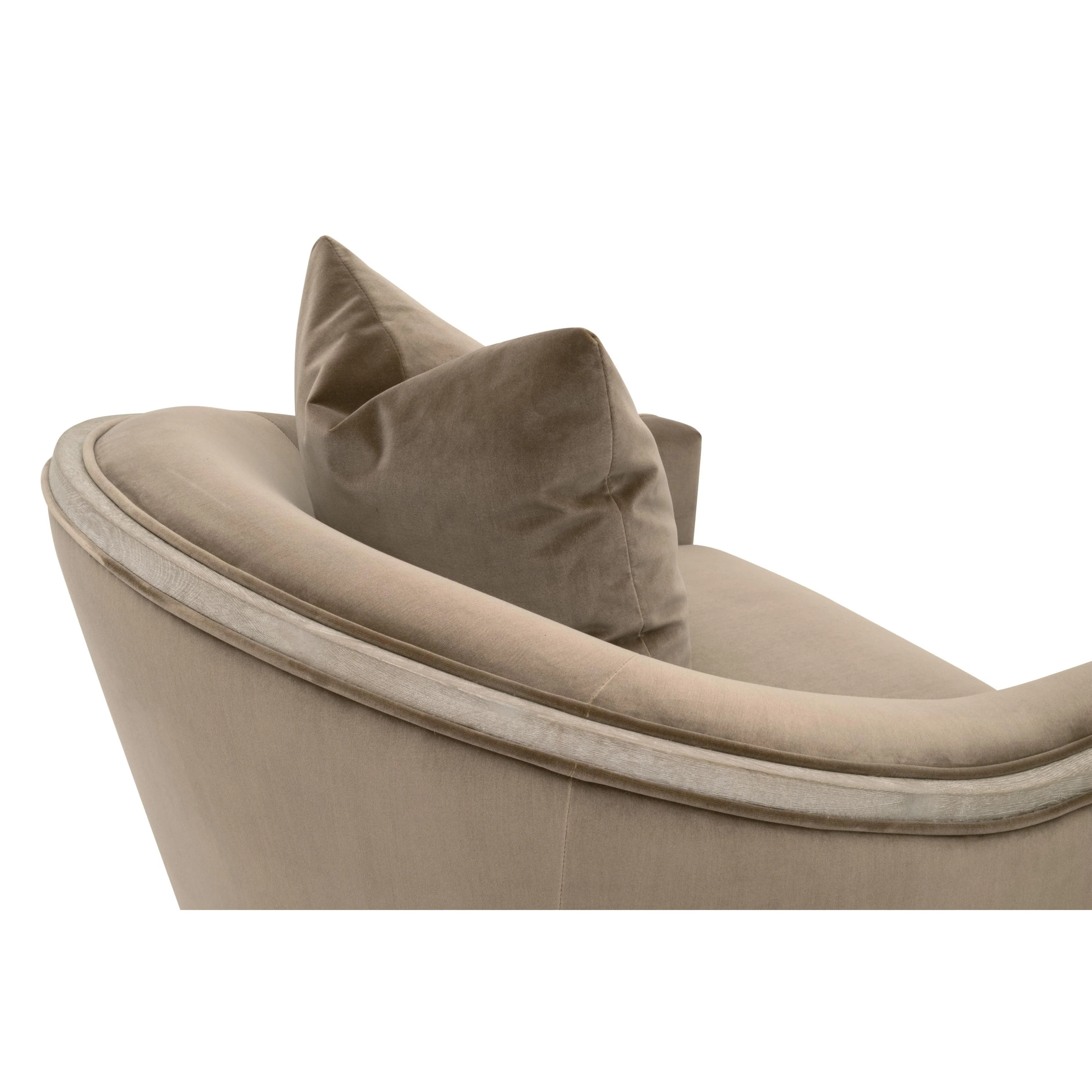 Essentials For Living Paxton Swivel Club Chair ~ Caramel Velvet, Natural Gray Oak - Image 6