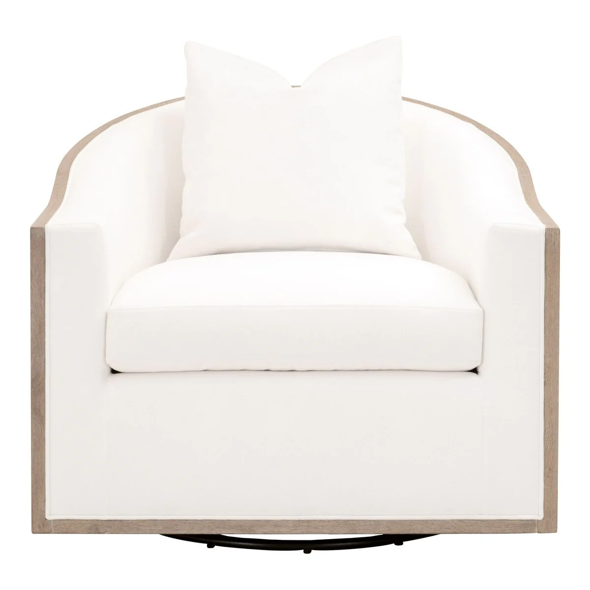 Essentials For Living Paxton Swivel Club Chair ~ LiveSmart Peyton-Pearl, Natural Gray Oak
