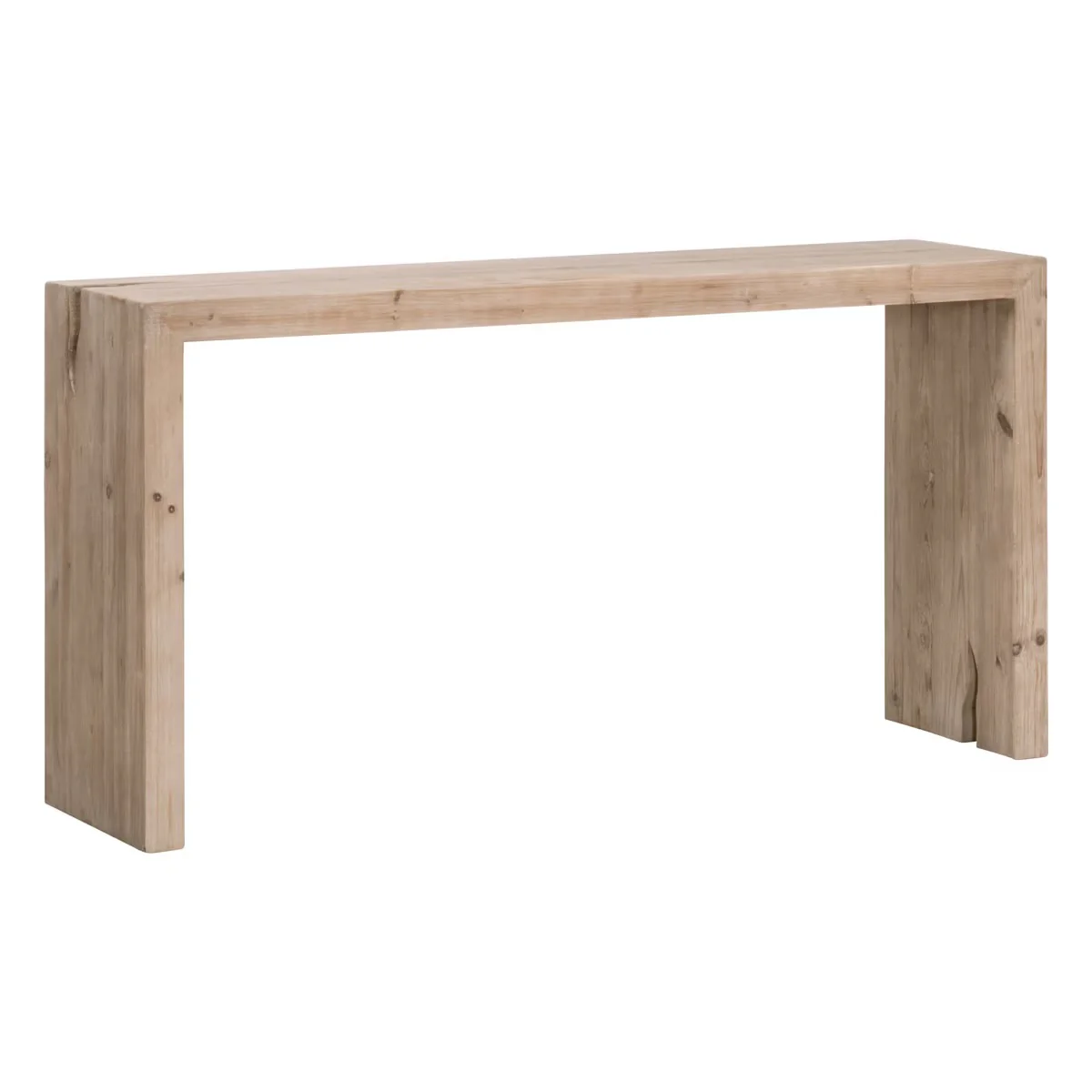 Essentials For Living Reed Console Table ~ Smoke Gray Pine - Image 2