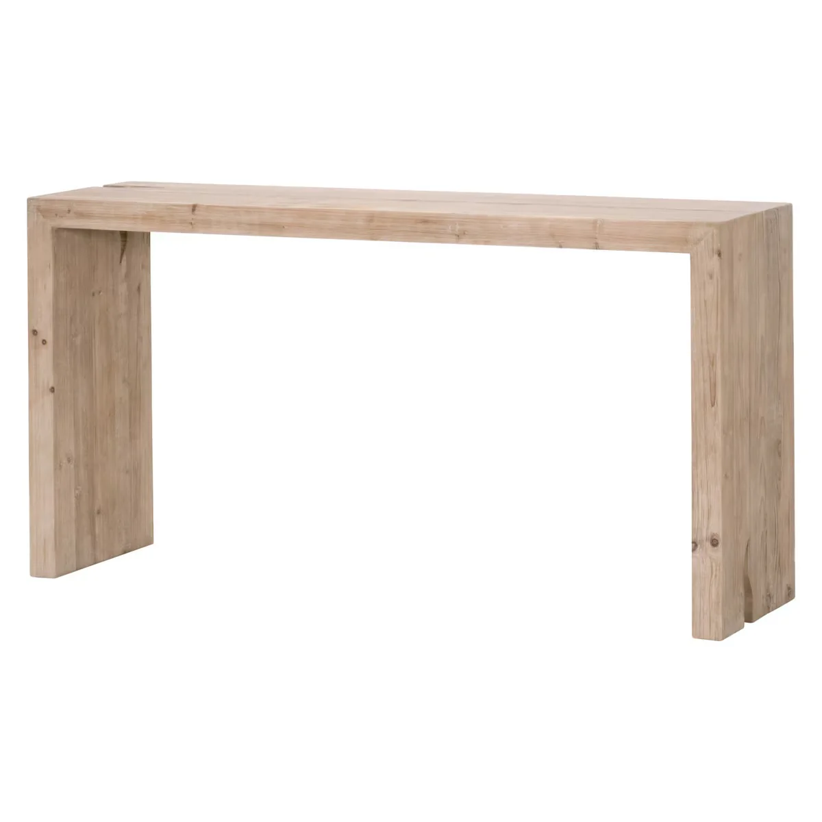 Essentials For Living Reed Console Table ~ Smoke Gray Pine - Image 3