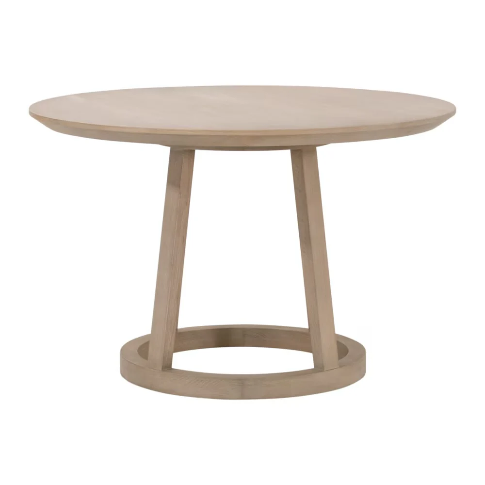 Essentials For Living Reeves 48” Round Dining Table ~ Smoke Gray Oak - Image 3