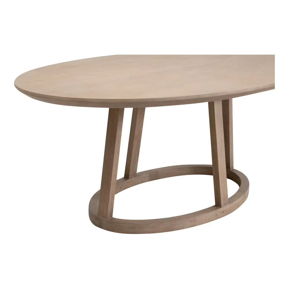 Essentials For Living Reeves Oval Dining Table 78" x 48" ~ Smoke Gray Oak - Image 4