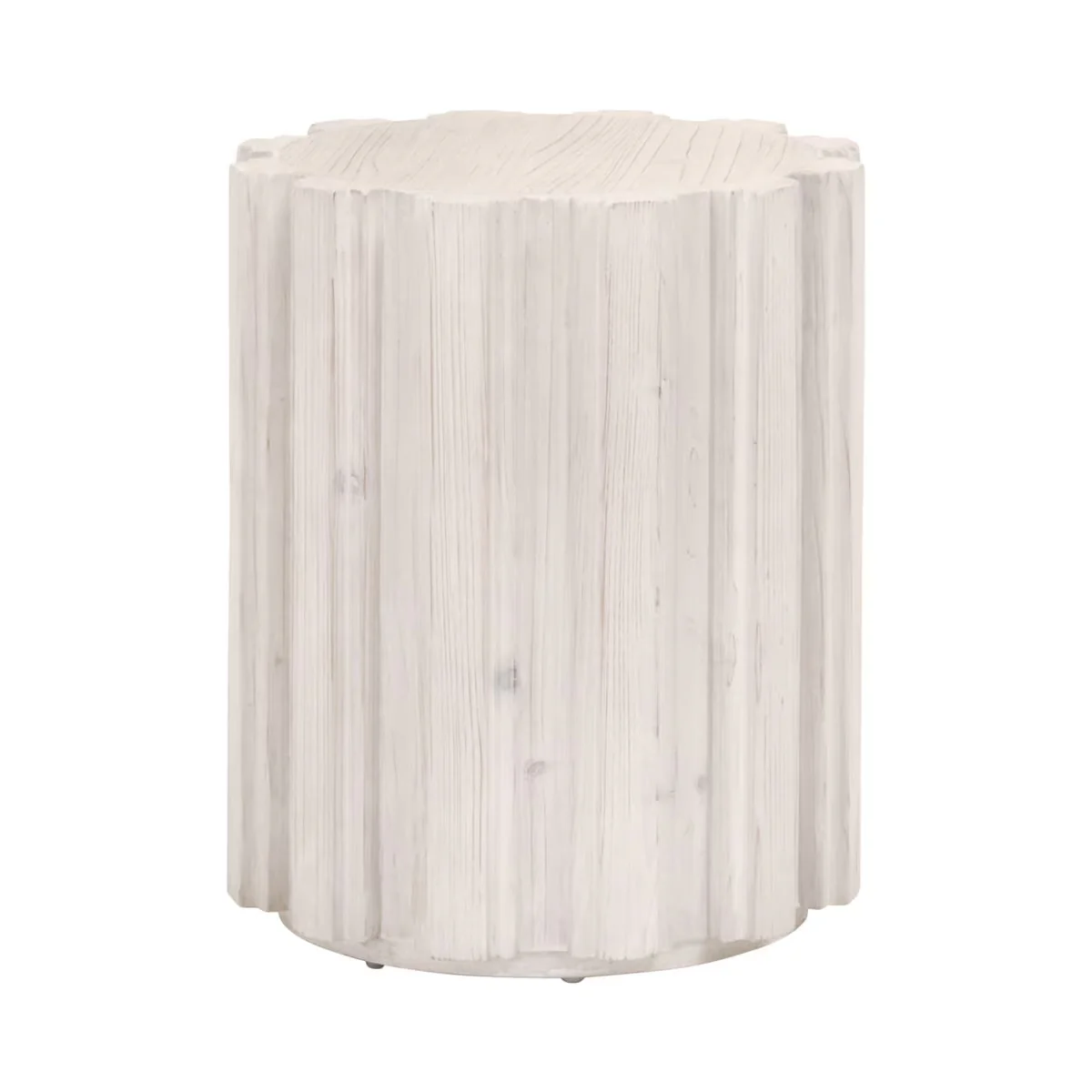 Essentials For Living Roma Accent Table~ White Wash Pine