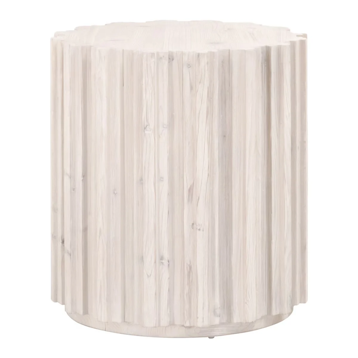 Essentials For Living Roma End Table ~ White Wash Pine