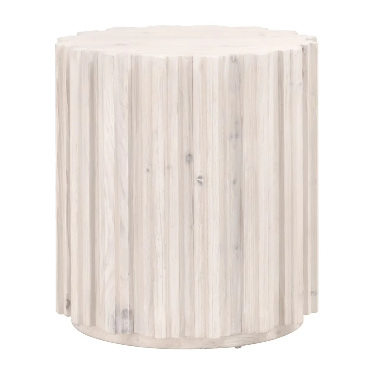 Essentials For Living Roma End Table ~ White Wash Pine - Image 2