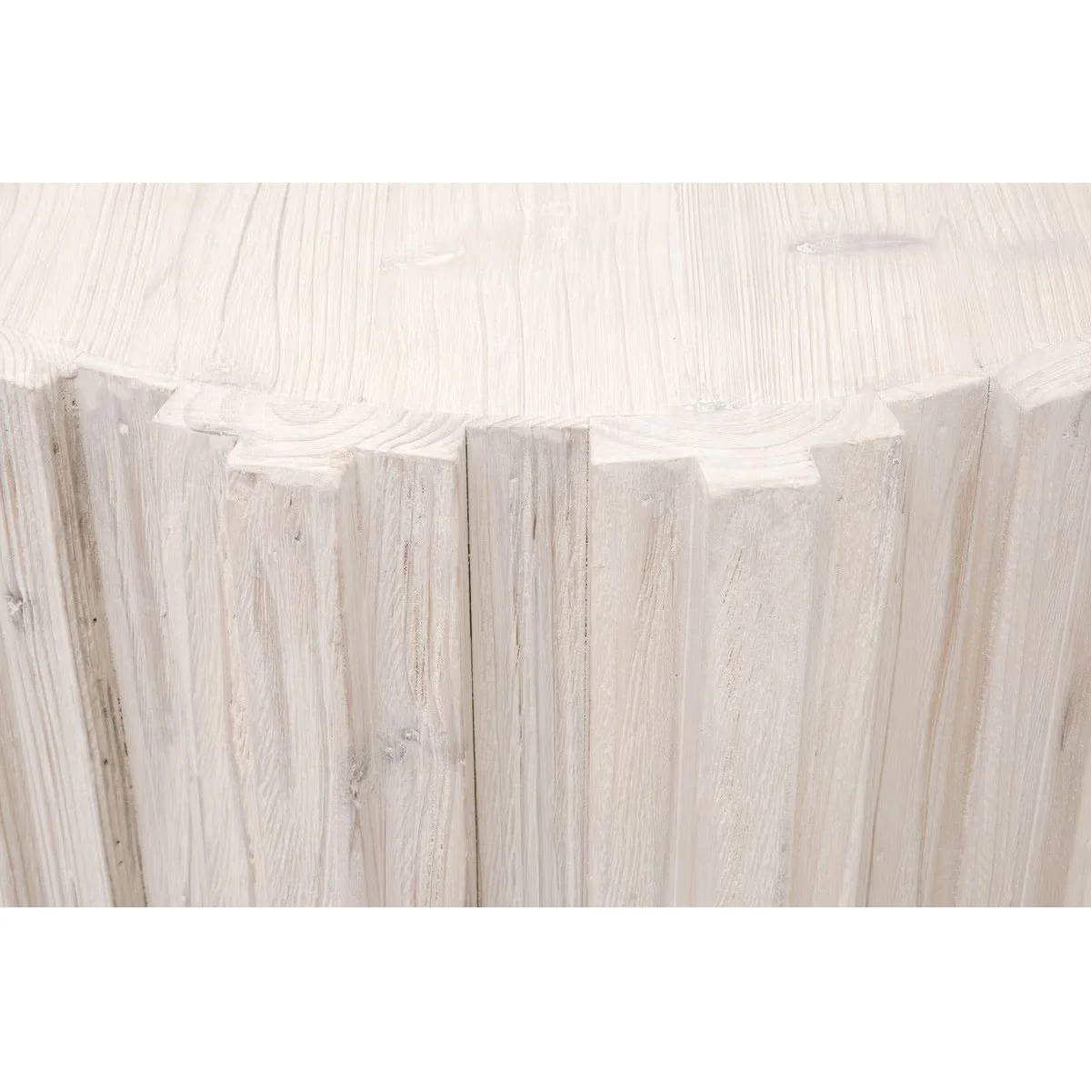 Essentials For Living Roma End Table ~ White Wash Pine - Image 3