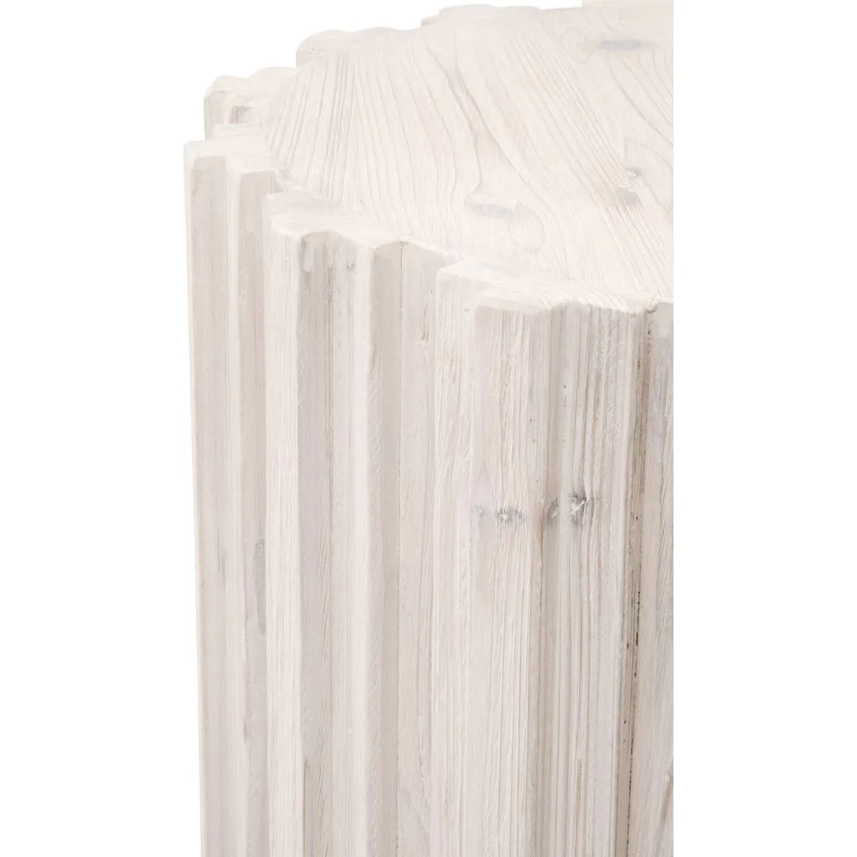 Essentials For Living Roma End Table ~ White Wash Pine - Image 5