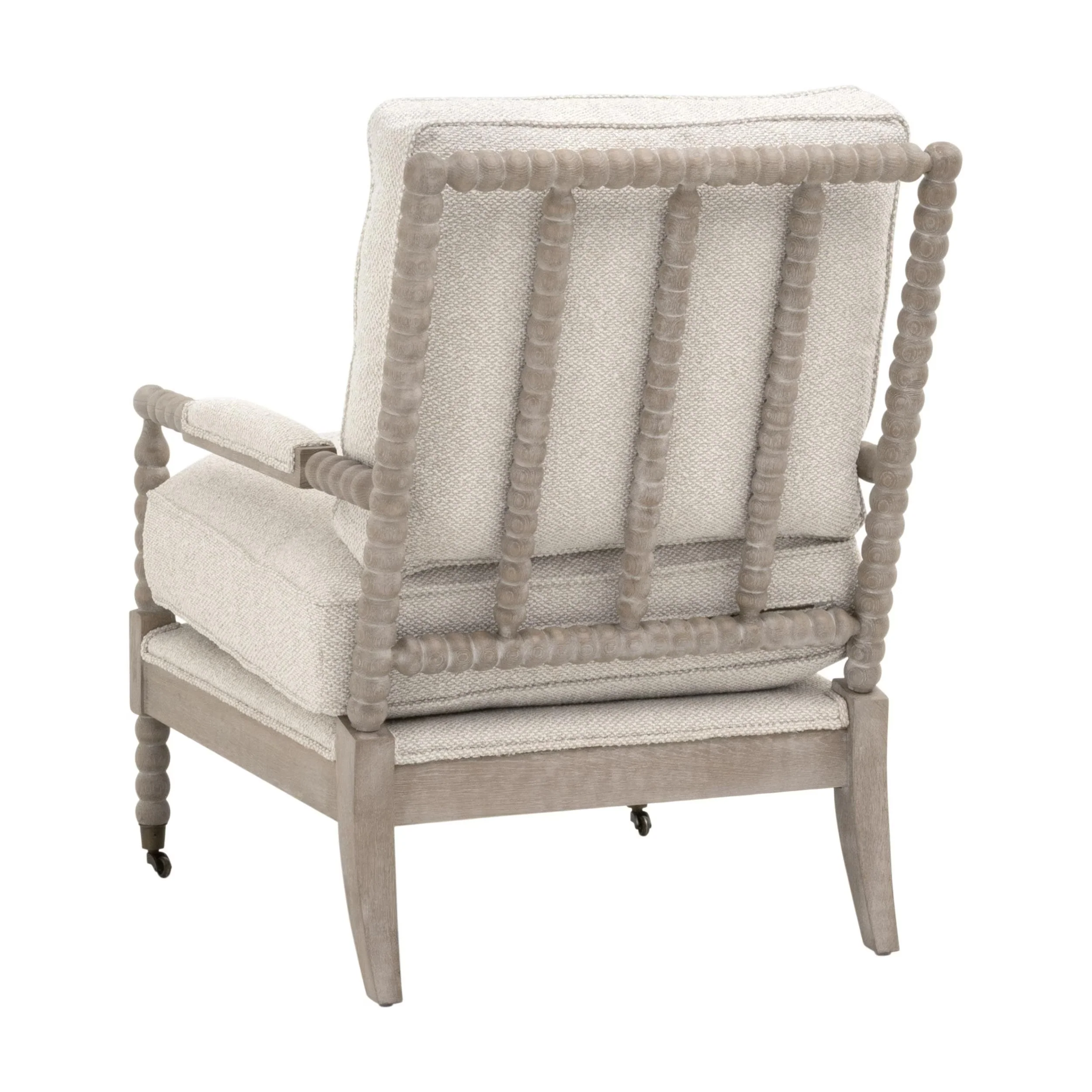 Essentials For Living Rouleau Club Chair ~ LiveSmart Gellar Linen, Natural Gray Oak - Image 4